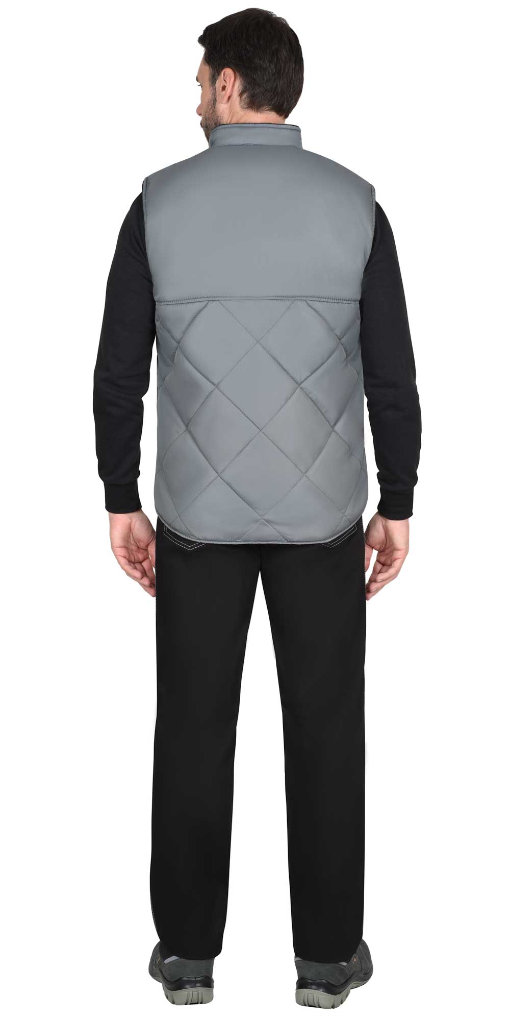 Жилет СИРИУС-ЕВРОПА удлиненный (на подкладке флис черный) графит Жилет СИРИУС-ЕВРОПА удлиненный (на подкладке флис черный) графит