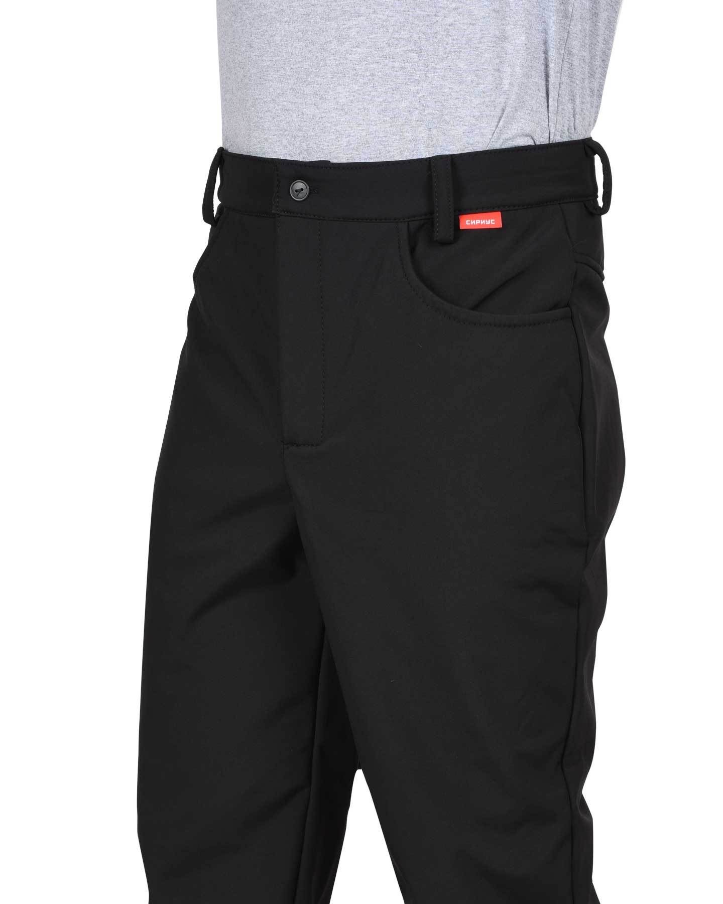Брюки СИРИУС-АЗОВ черный софтшелл пл 350 г/кв.м Брюки СИРИУС-АЗОВ черный софтшелл пл 350 г/кв.м