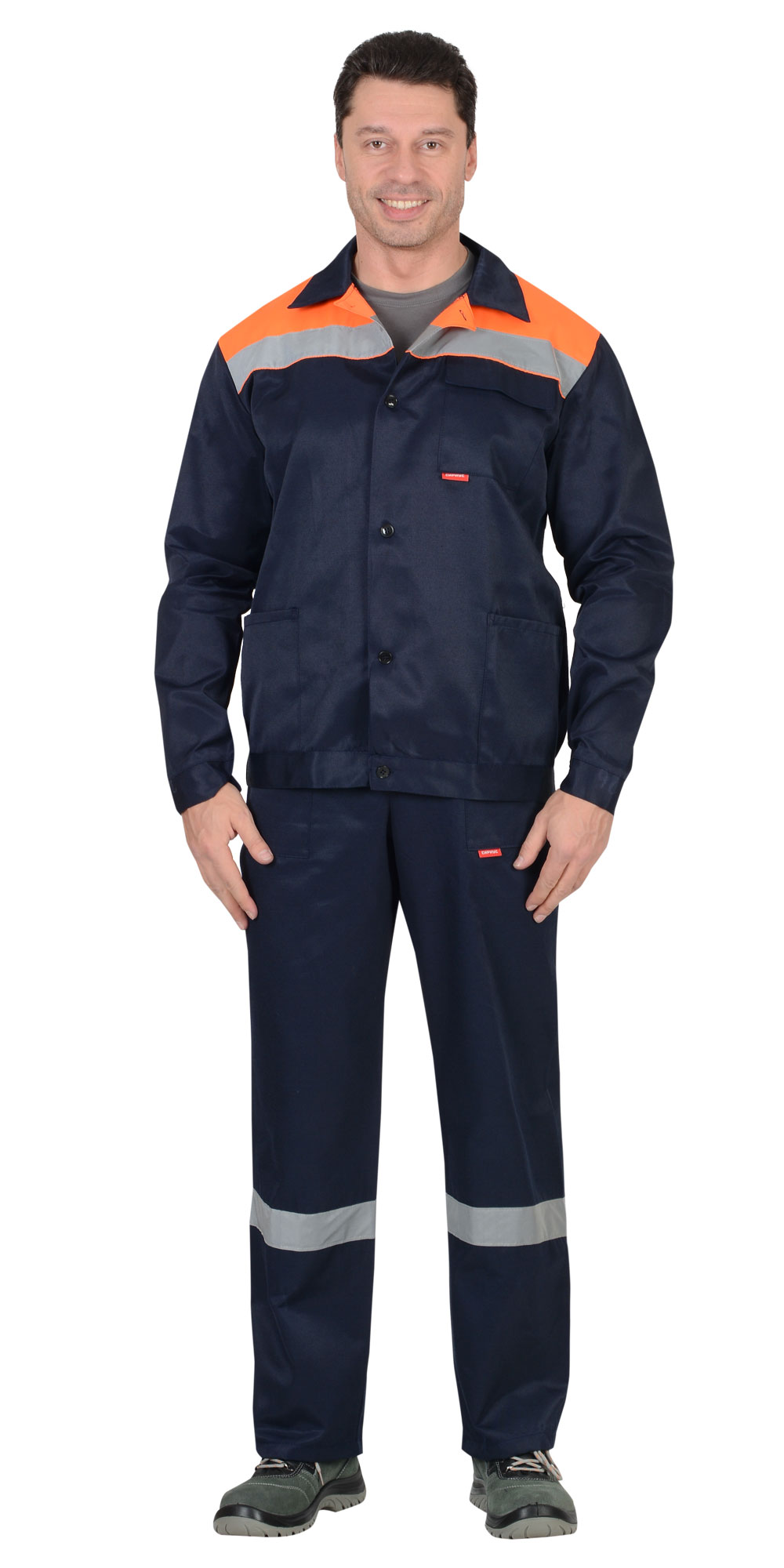 Костюм СИРИУС-СТРОЙГРАД куртка, п/к т.синий с оранжевым СОП 50мм Костюм СИРИУС-СТРОЙГРАД куртка, п/к т.синий с оранжевым СОП 50мм
