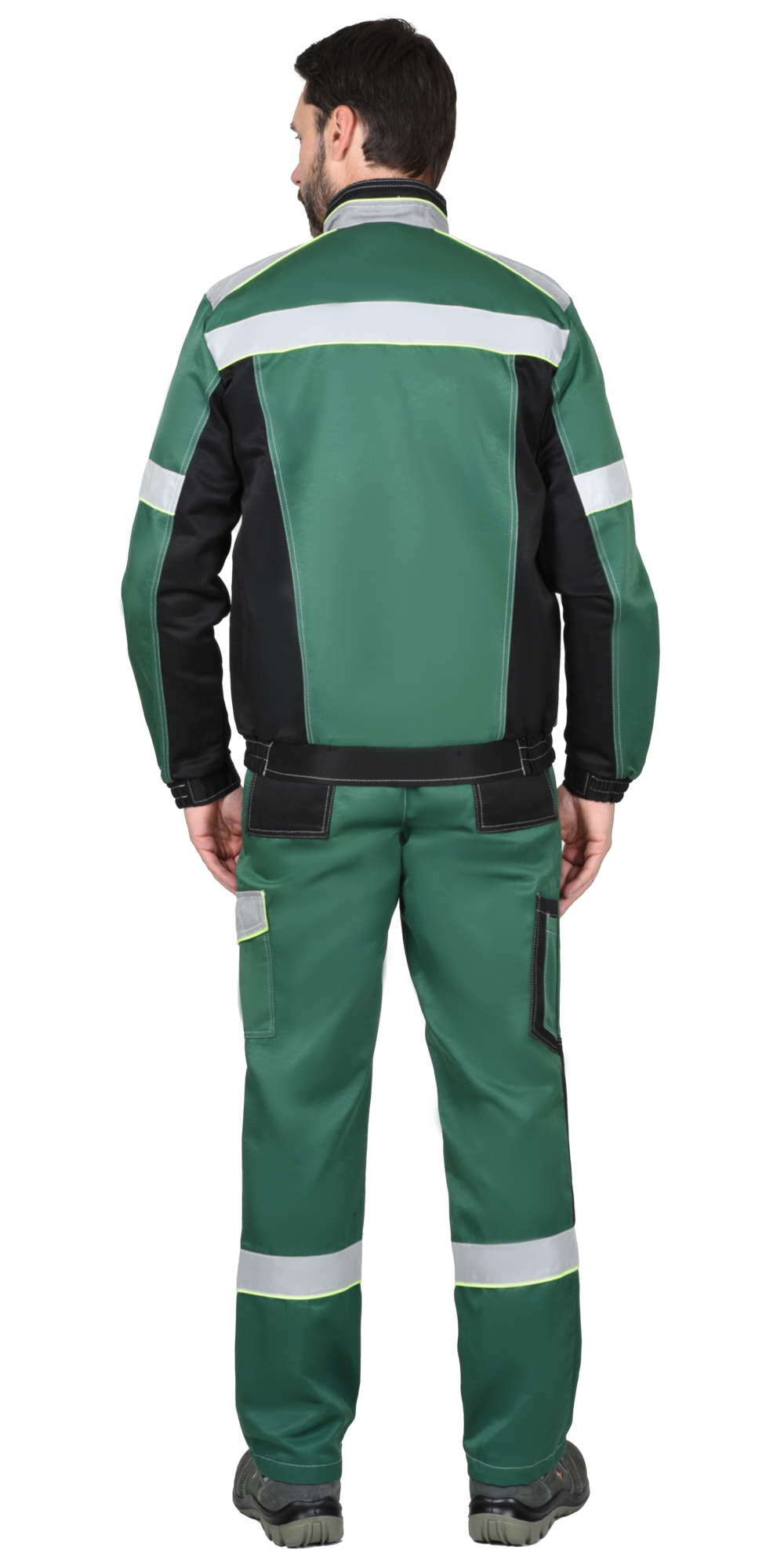 Костюм СИРИУС-ПОЛИНОМ муж., кур. кор., п/к. зеленый с черным и св.серым и СОП 50мм Костюм СИРИУС-ПОЛИНОМ муж., кур. кор., п/к. зеленый с черным и св.серым и СОП 50мм