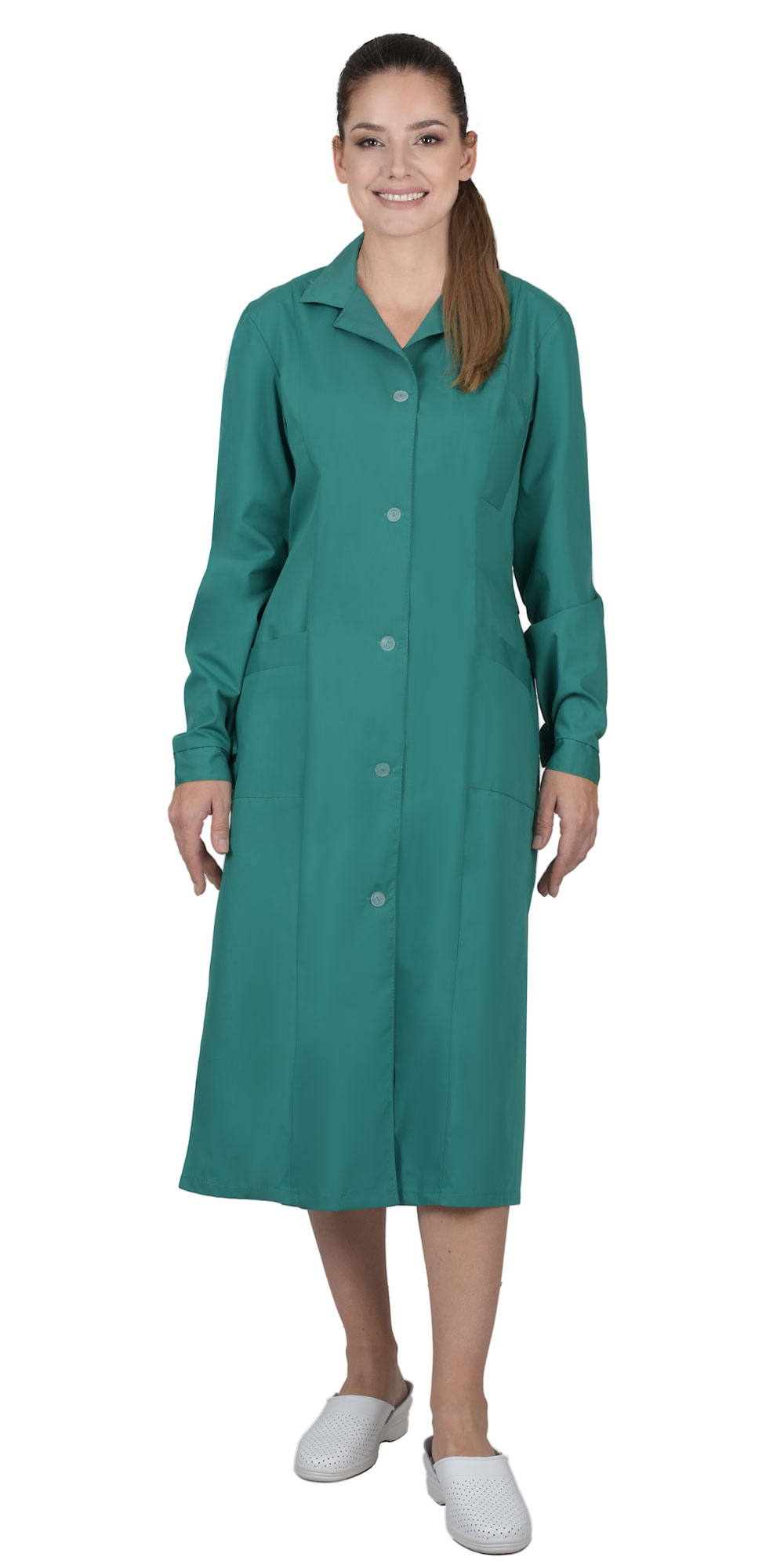 Халат женский с рельефами зелёный Халат женский с рельефами зелёный