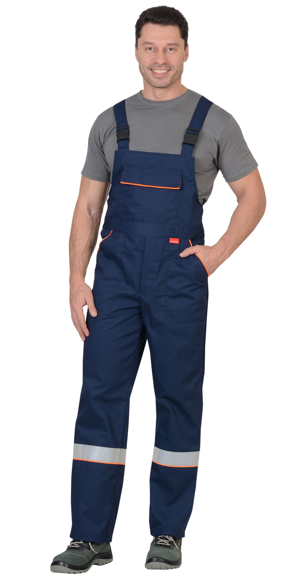 Костюм СИРИУС-МАСТЕР летний: куртка, полукомбинезон, темно-синий с оранжевой отделкой Костюм СИРИУС-МАСТЕР летний: куртка, полукомбинезон, темно-синий с оранжевой отделкой