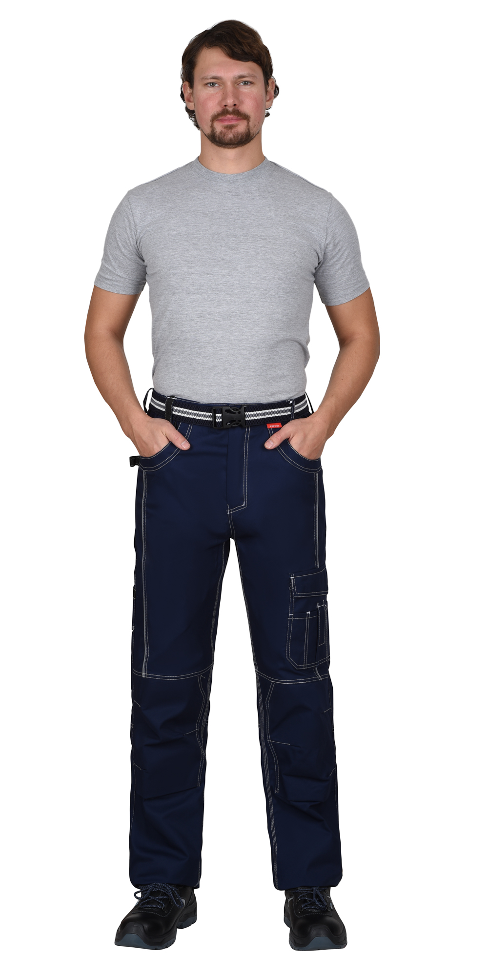 Костюм СИРИУС-ПРЕСТИЖ куртка, брюки, синий с черным и оранжевой отделкой Костюм СИРИУС-ПРЕСТИЖ куртка, брюки, синий с черным и оранжевой отделкой