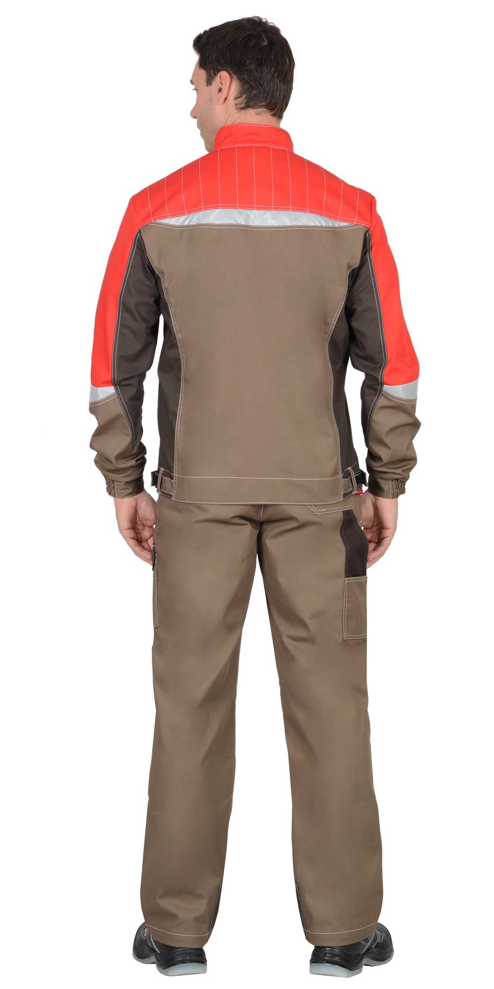 Костюм СИРИУС-ФАВОРИТ-МЕГА куртка, п/к, светло-коричневый с коричневым, красным и СОП Костюм СИРИУС-ФАВОРИТ-МЕГА куртка, п/к, светло-коричневый с коричневым, красным и СОП