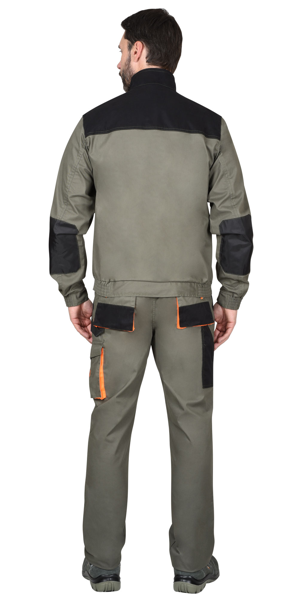 Костюм СИРИУС-МАНХЕТТЕН куртка. брюки оливковый с оранжевым и чер. тк. мех. стрейч пл 260 г/кв.м Костюм СИРИУС-МАНХЕТТЕН куртка. брюки оливковый с оранжевым и чер. тк. мех. стрейч пл 260 г/кв.м