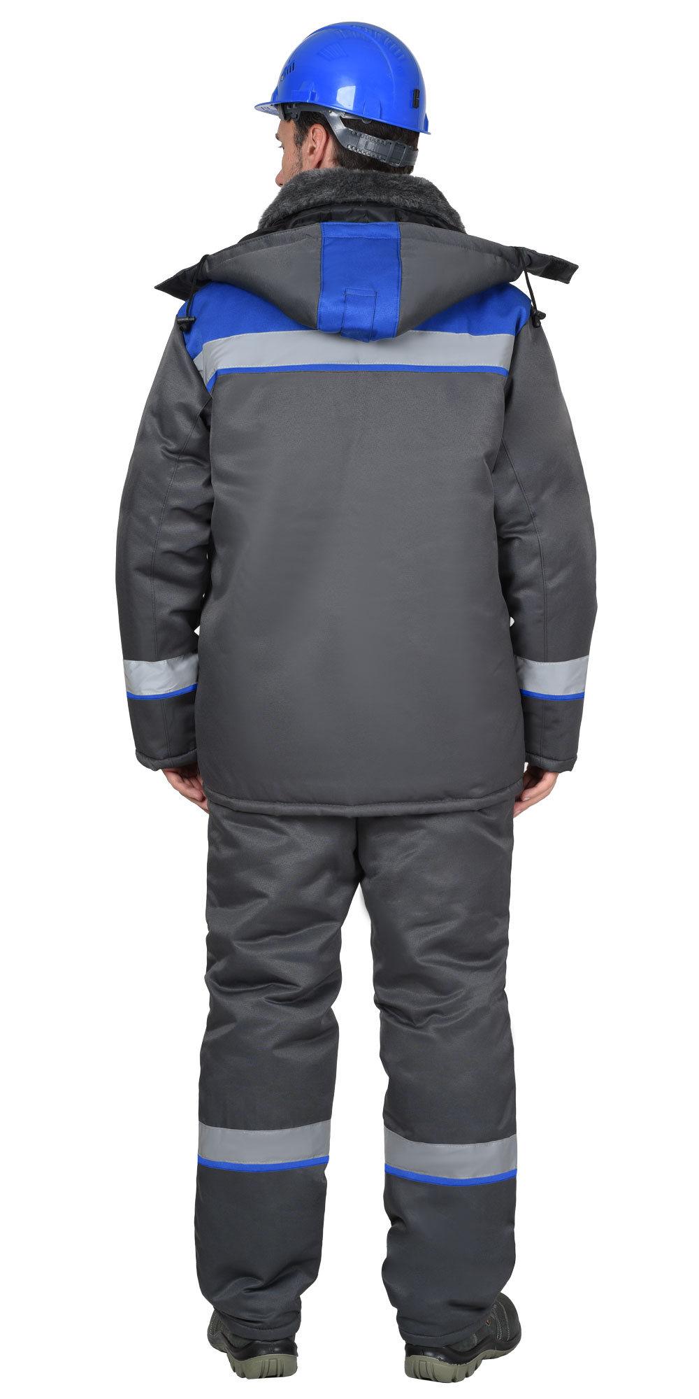 Костюм СИРИУС-РОСТ-АРКТИКА куртка, брюки, т.серый с васильковым и СОП 50 мм Костюм СИРИУС-РОСТ-АРКТИКА куртка, брюки, т.серый с васильковым и СОП 50 мм