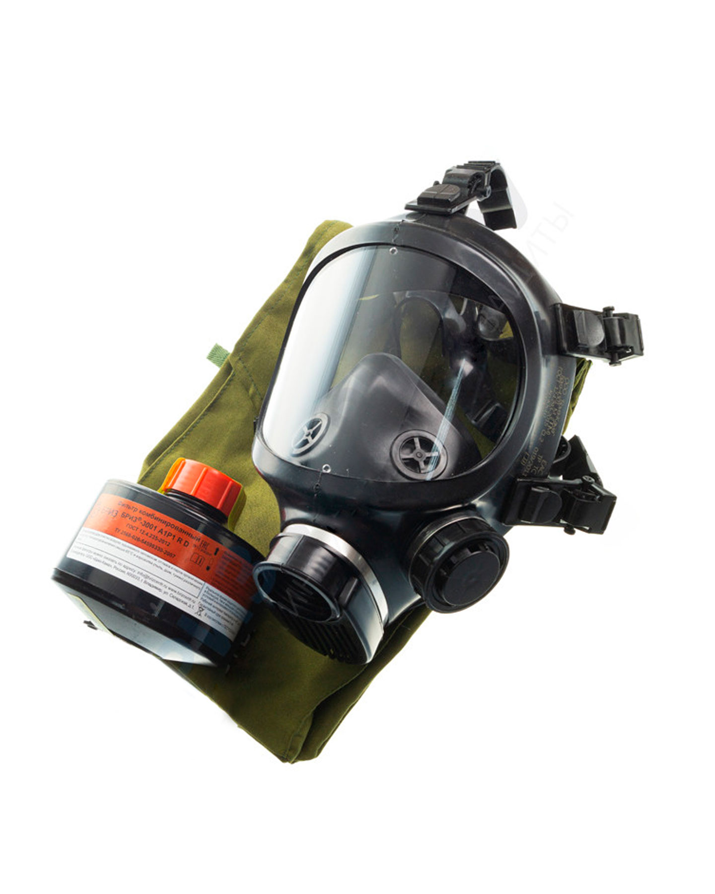 Противогаз промышленный Бриз-3301 (ППФ) А1Р1 R D с маской ППМ Противогаз промышленный Бриз-3301 (ППФ) А1Р1 R D с маской ППМ