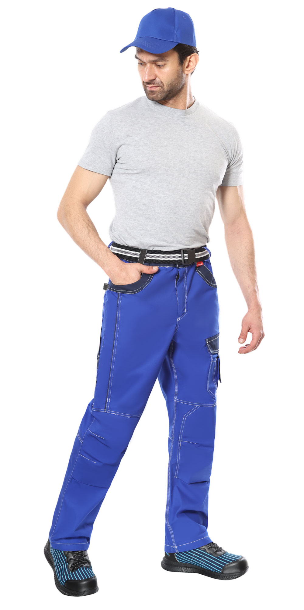 Брюки СИРИУС-ПРЕСТИЖ мужские летние васильковые с синим Брюки СИРИУС-ПРЕСТИЖ мужские летние васильковые с синим