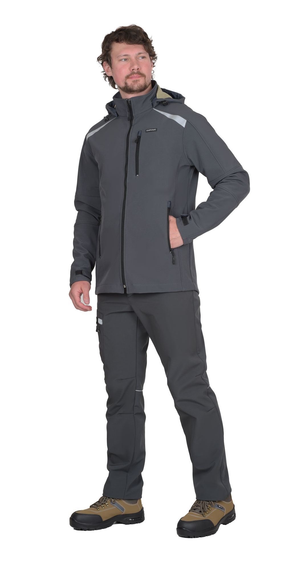 Куртка СИРИУС-СПЕЙС софтшелл т.серая Куртка СИРИУС-СПЕЙС софтшелл т.серая