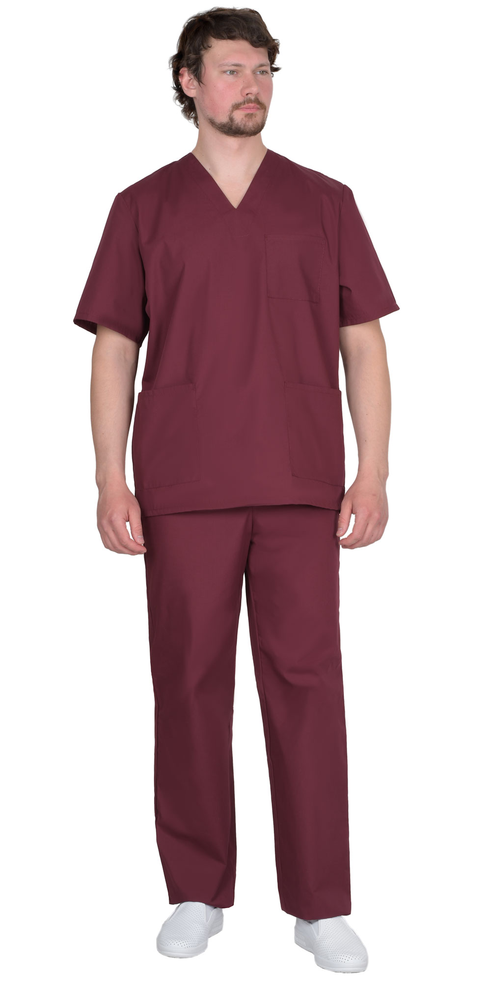 Костюм хирурга универсальный бордовый Костюм хирурга универсальный бордовый