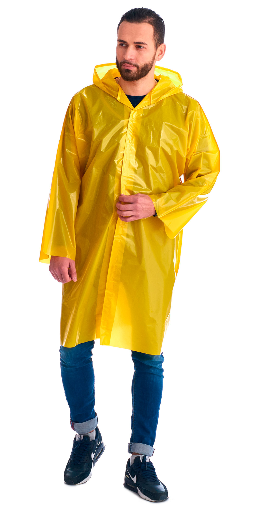 Плащ-дождевик СИРИУС-ЛЮКС на липучке ПВД 80 мкр. пропаянные швы, желтый Плащ-дождевик СИРИУС-ЛЮКС на липучке ПВД 80 мкр. пропаянные швы, желтый