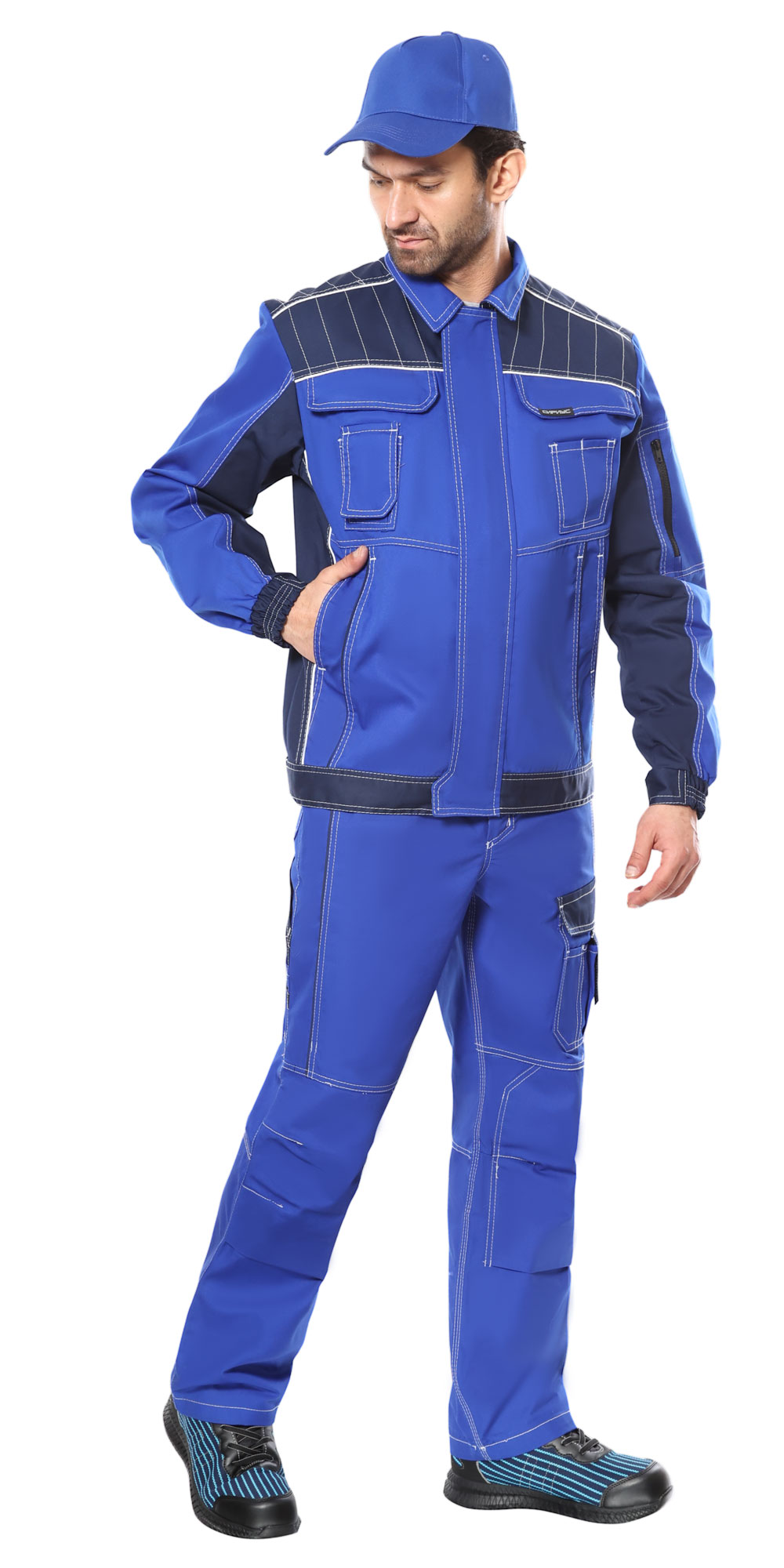 Куртка СИРИУС-ПРЕСТИЖ кор,. васильковая с синим, тк.Rodos (245гр/кв.м) Куртка СИРИУС-ПРЕСТИЖ кор,. васильковая с синим, тк.Rodos (245гр/кв.м)