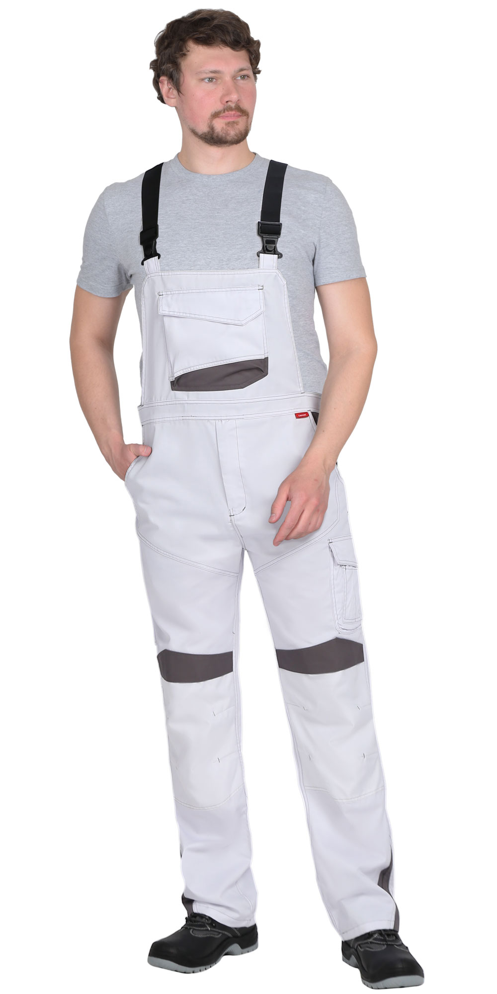 Костюм СИРИУС-ЦИТРИН куртка, п/к белый со средне-серым Костюм СИРИУС-ЦИТРИН куртка, п/к белый со средне-серым