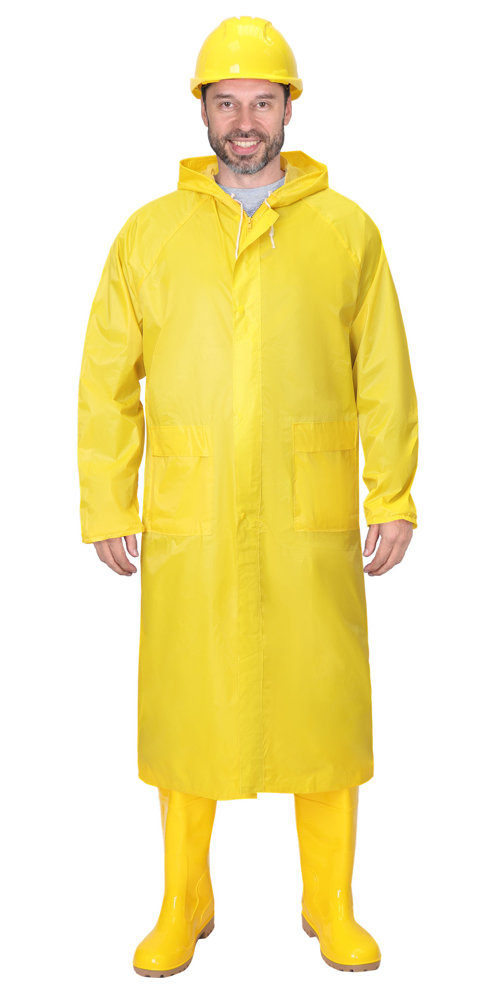 Плащ влагозащитный SIRIUS Стандарт (210 гр/м2) желтый (ЧЗ) Плащ влагозащитный SIRIUS Стандарт (210 гр/м2) желтый (ЧЗ)