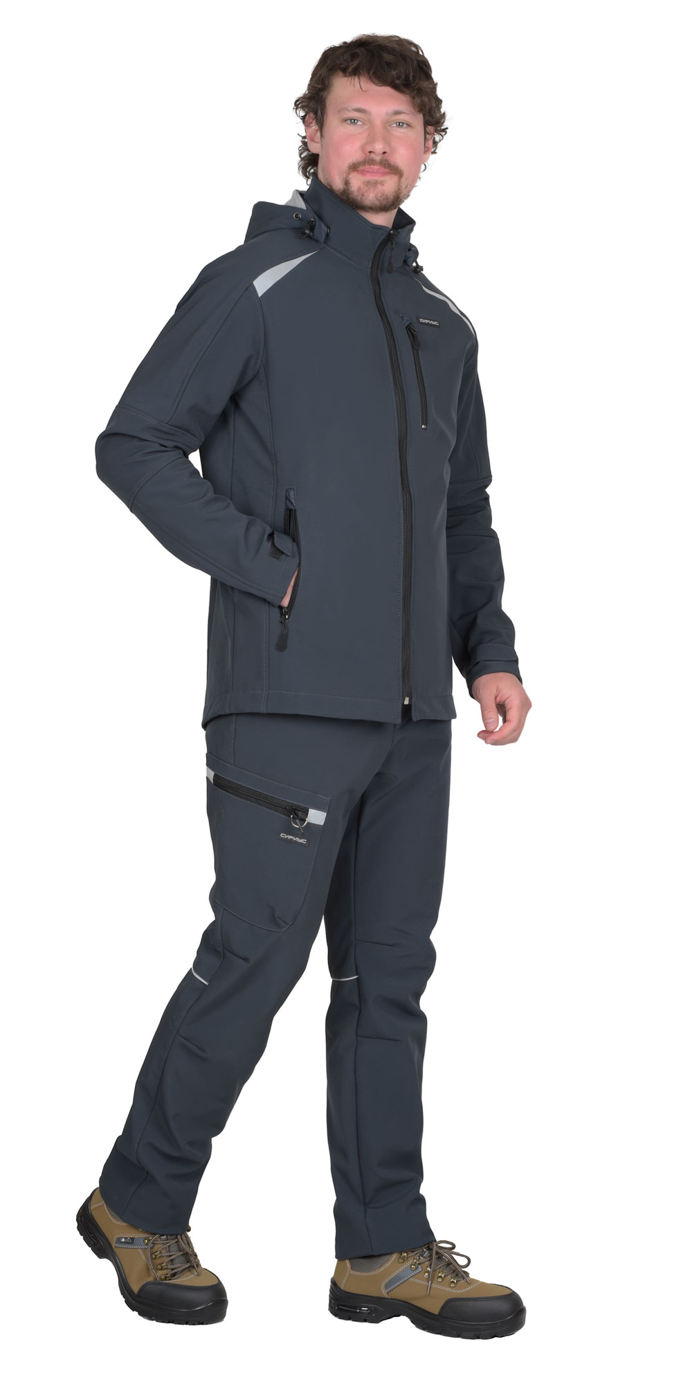 Куртка СИРИУС-СПЕЙС софтшелл сине-серая Куртка СИРИУС-СПЕЙС софтшелл сине-серая