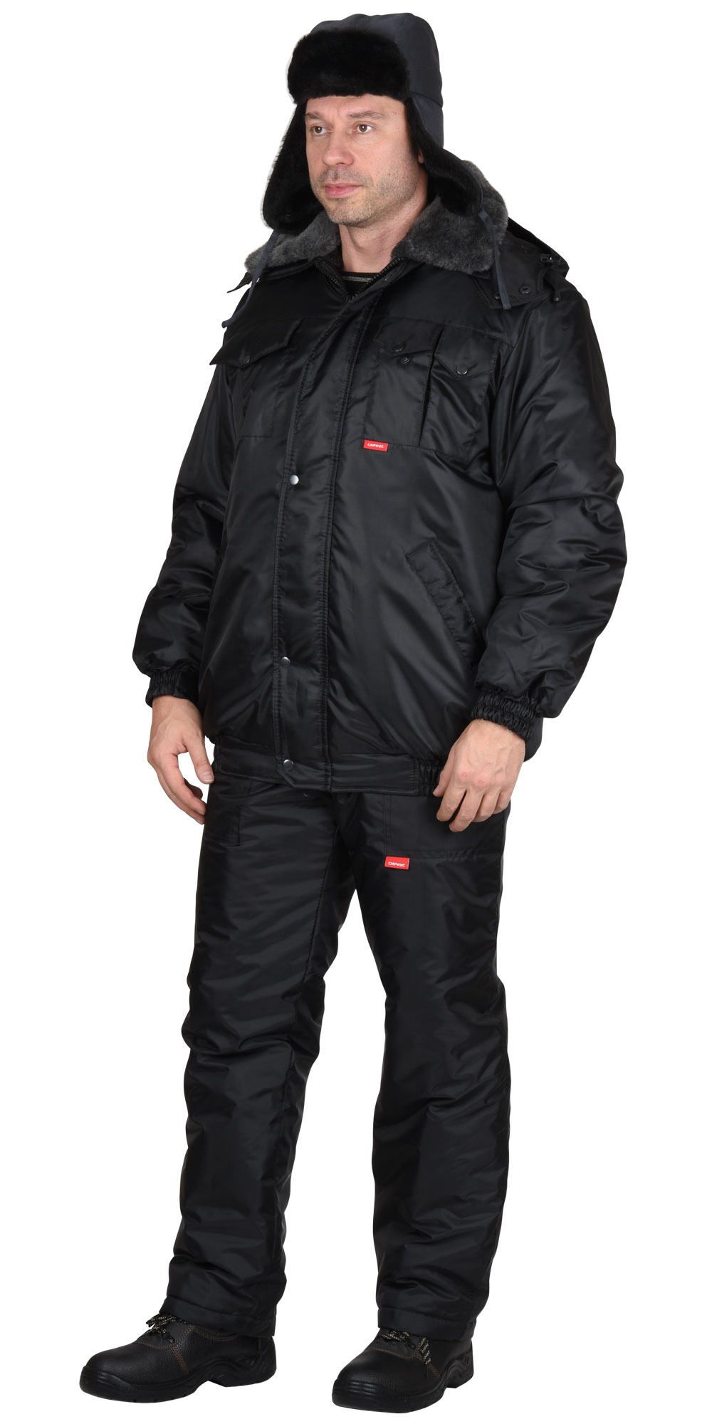 Шапка-ушанка СИРИУС-ЛЮКС т.серая (тк. смесовая) Шапка-ушанка СИРИУС-ЛЮКС т.серая (тк. смесовая)