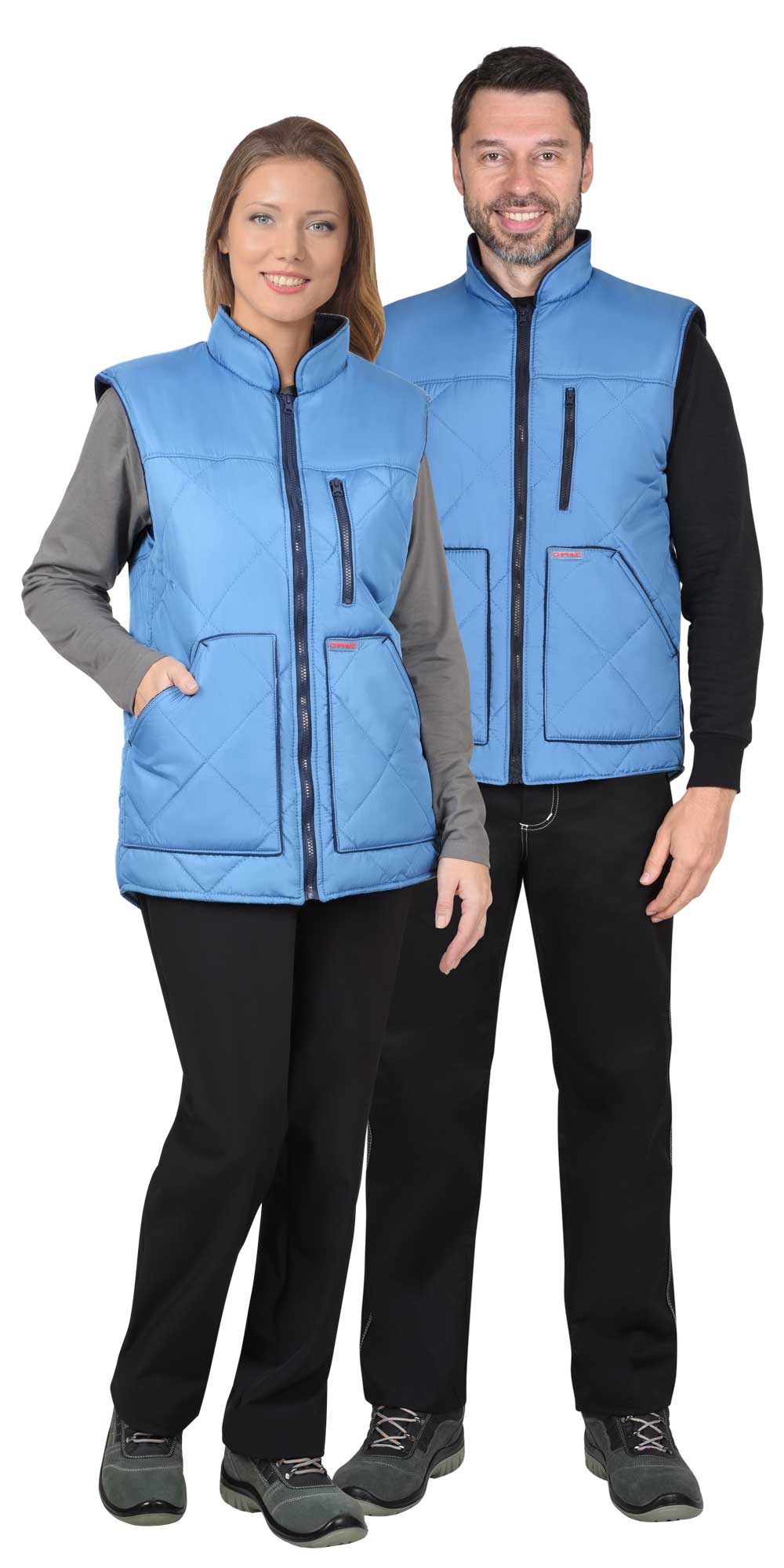 Жилет СИРИУС-ЕВРОПА удлиненный (на подкладке флис) темно-голубой Жилет СИРИУС-ЕВРОПА удлиненный (на подкладке флис) темно-голубой