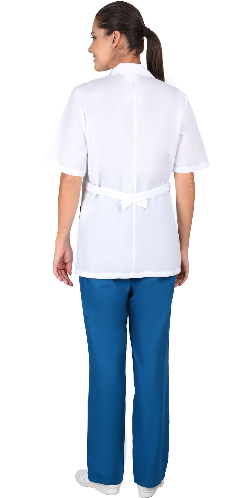 Костюм СИРИУС-ЛИЗА женский белый с тёмно-бирюзовым (СТ) Костюм СИРИУС-ЛИЗА женский белый с тёмно-бирюзовым (СТ)