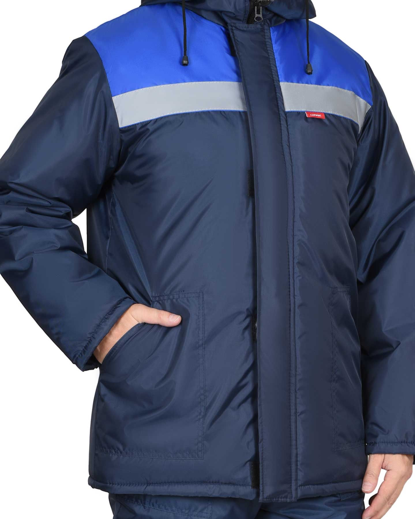 Костюм СИРИУС-РОСТ-НОРД куртка, п/к, т-синий с васильковым Костюм СИРИУС-РОСТ-НОРД куртка, п/к, т-синий с васильковым