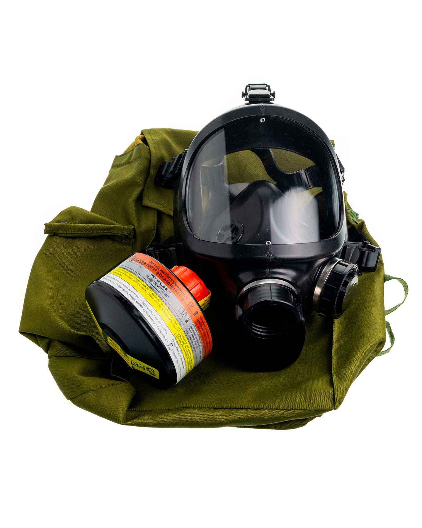 Противогаз промышленный Бриз-3301 (ППФ) А1В1Е1Р1 R D с маской ППМ Противогаз промышленный Бриз-3301 (ППФ) А1В1Е1Р1 R D с маской ППМ