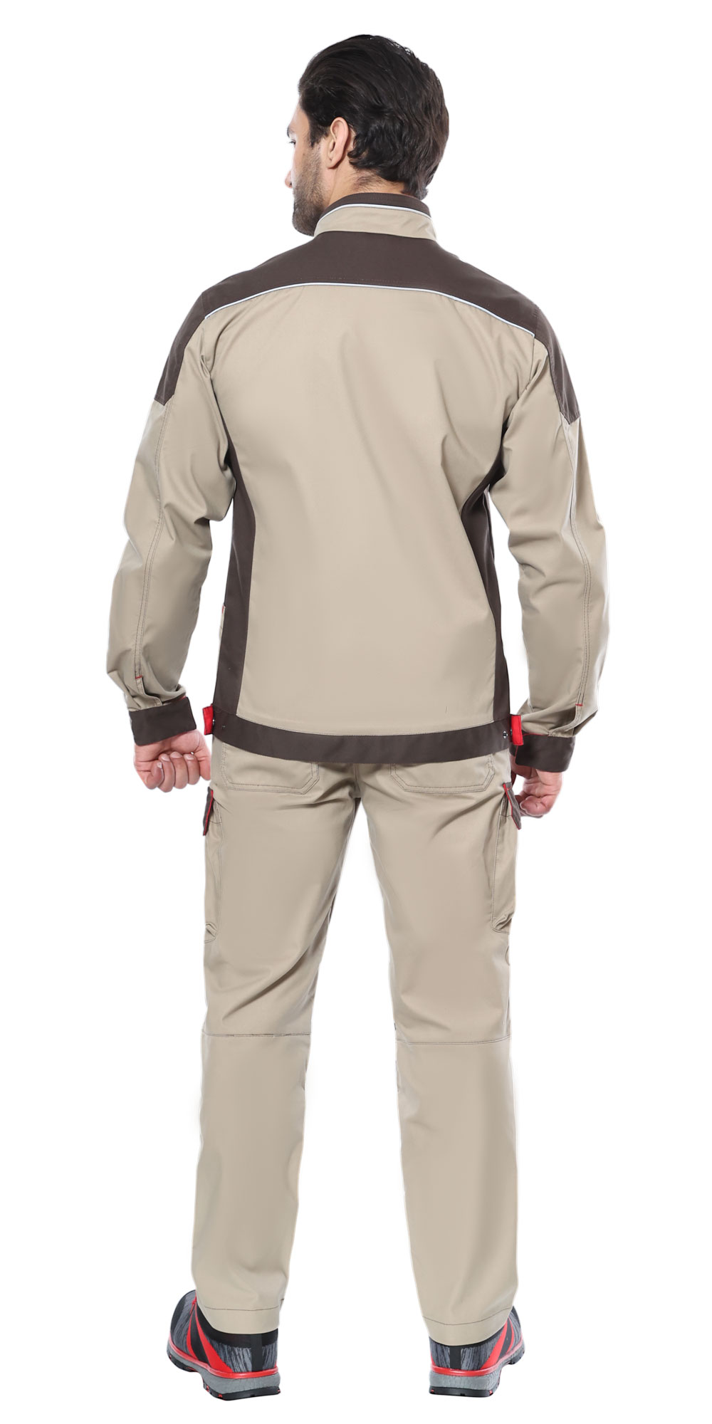 Костюм СИРИУС-ДЖЕТ БРАУН куртка, п/к, песочный с т.коричневым тк. мех. стрейч с ВО Костюм СИРИУС-ДЖЕТ БРАУН куртка, п/к, песочный с т.коричневым тк. мех. стрейч с ВО