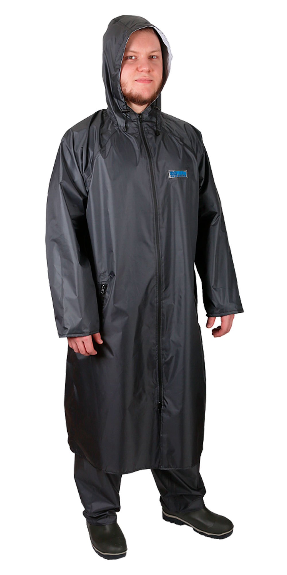 Плащ влагозащитный Membrane WPL (180 гр/м2, мембрана) серый (ЧЗ) Плащ влагозащитный Membrane WPL (180 гр/м2, мембрана) серый (ЧЗ)