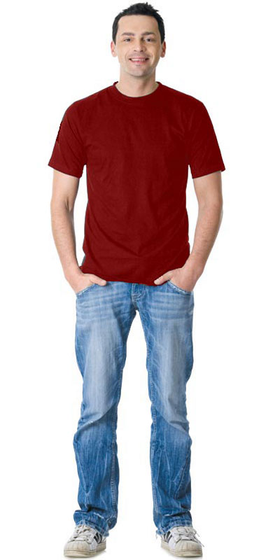 Футболка бордовая 160г/м2 Футболка бордовая 160г/м2