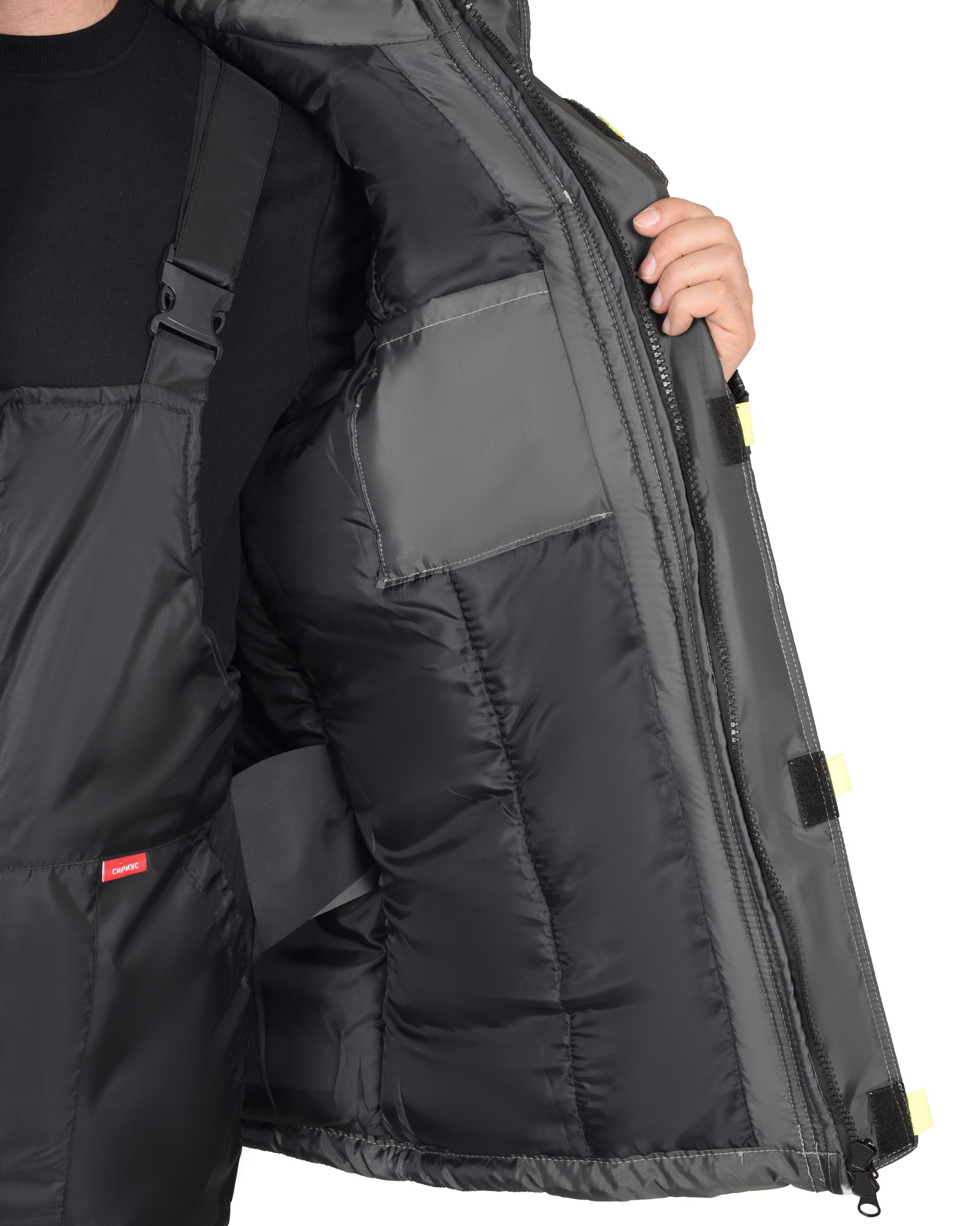 Костюм СИРИУС-ФАВОРИТ куртка, полукомбинезон, т.серый с серым Костюм СИРИУС-ФАВОРИТ куртка, полукомбинезон, т.серый с серым