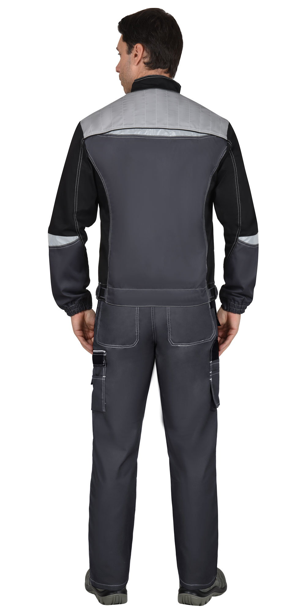 Костюм СИРИУС-МЕГА-ПРЕСТИЖ-Л куртка, п/к, темно-серый с черным Костюм СИРИУС-МЕГА-ПРЕСТИЖ-Л куртка, п/к, темно-серый с черным
