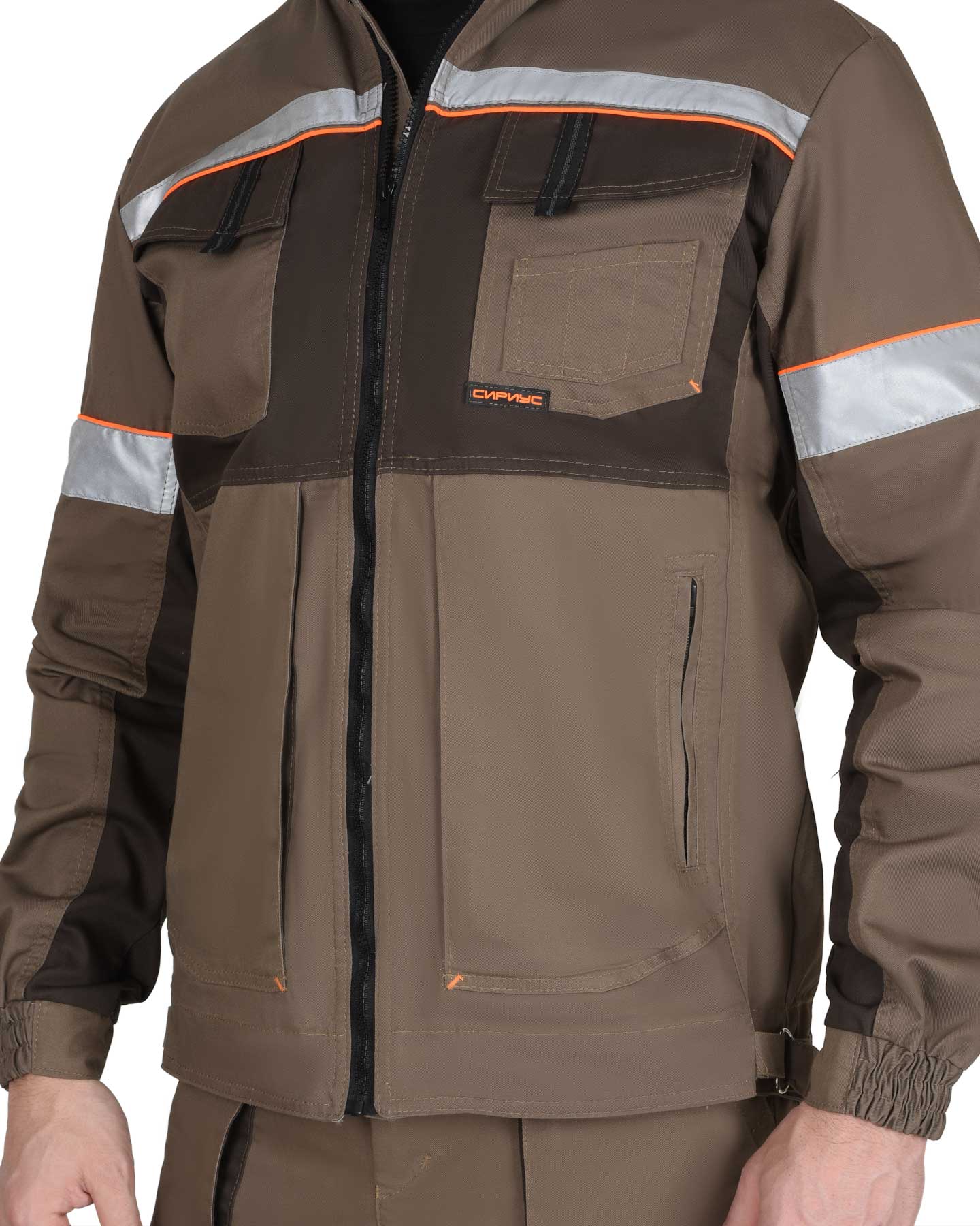 Костюм СИРИУС-РОДОС куртка, брюки, светло-коричневый с темно-коричневым Костюм СИРИУС-РОДОС куртка, брюки, светло-коричневый с темно-коричневым