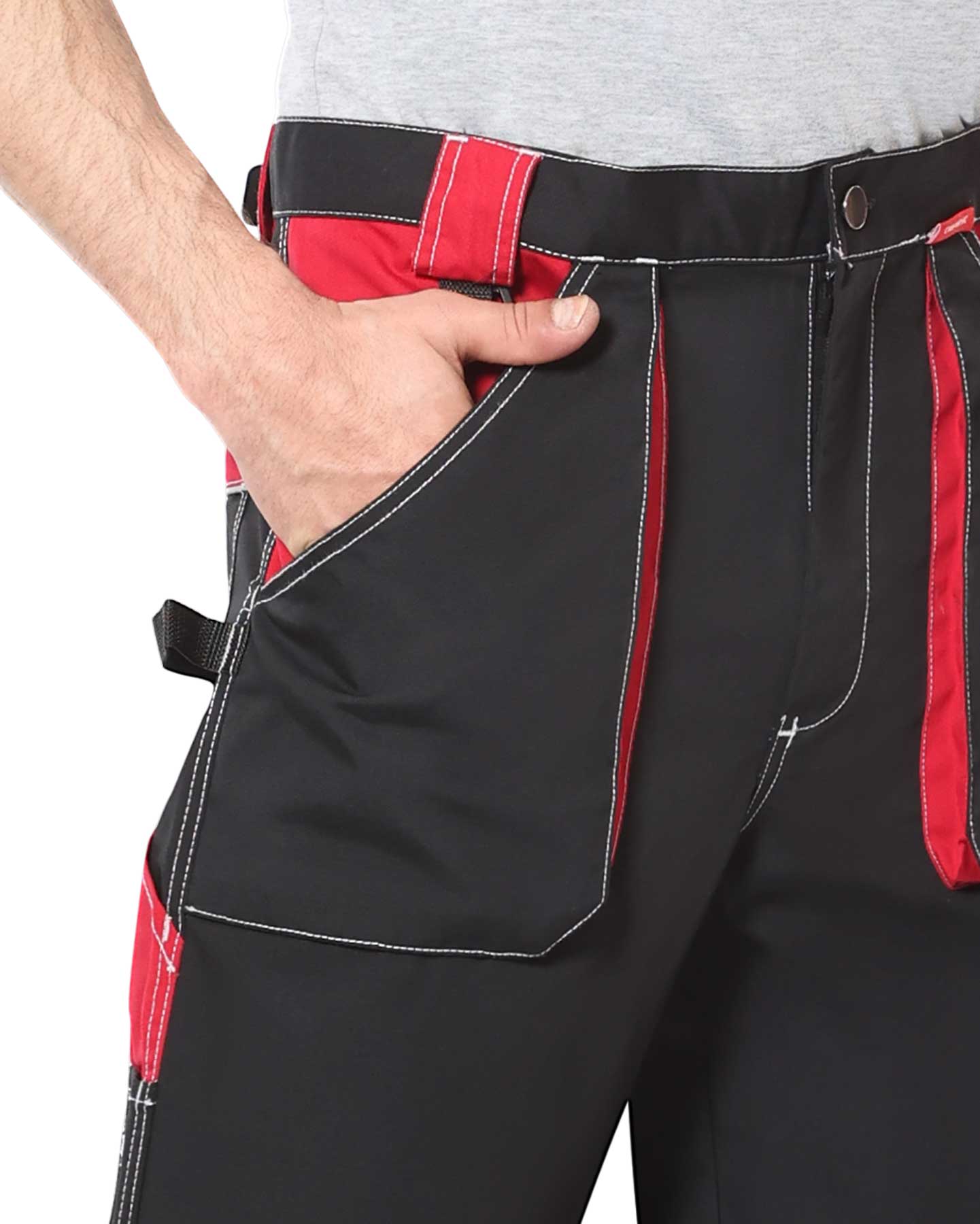 Брюки СИРИУС-АГАТ черный с красным пл. 260 г/кв.м. ВО отделка Брюки СИРИУС-АГАТ черный с красным пл. 260 г/кв.м. ВО отделка