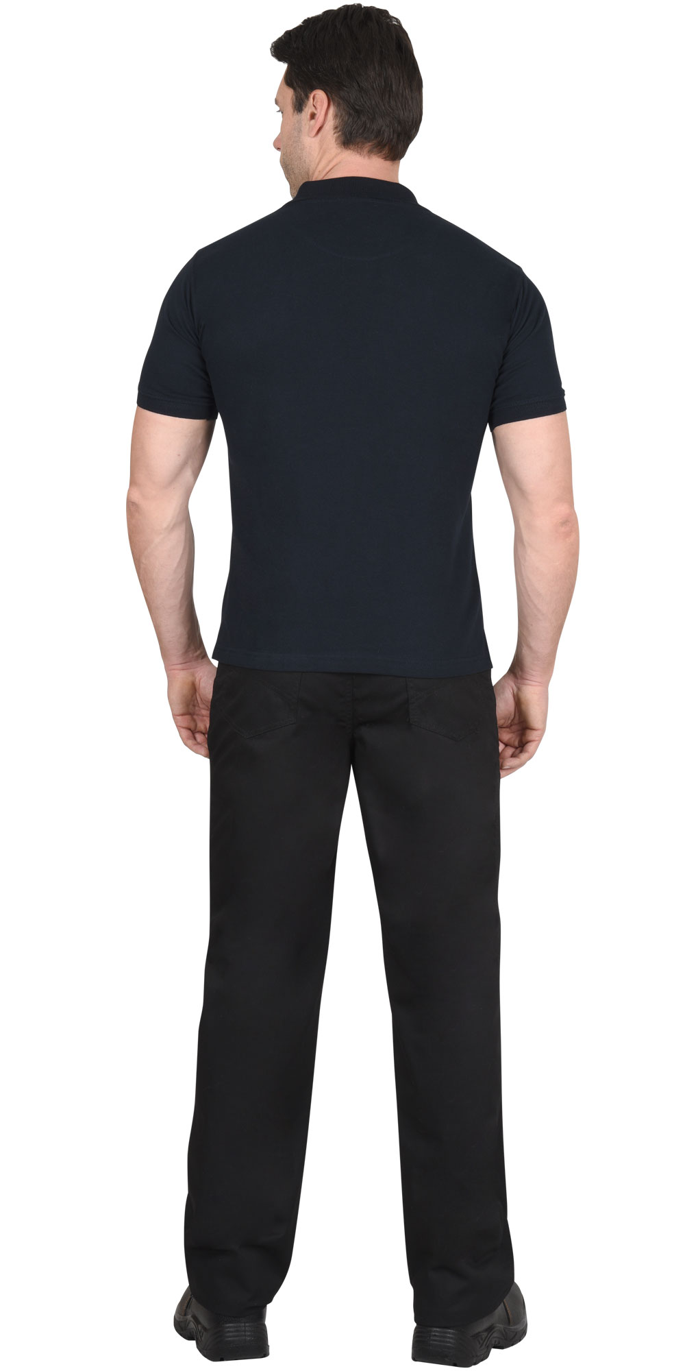 Рубашка-поло т.синяя короткие рукава с манжетом, пл.180 г/м2 (ЧЗ) Рубашка-поло т.синяя короткие рукава с манжетом, пл.180 г/м2 (ЧЗ)