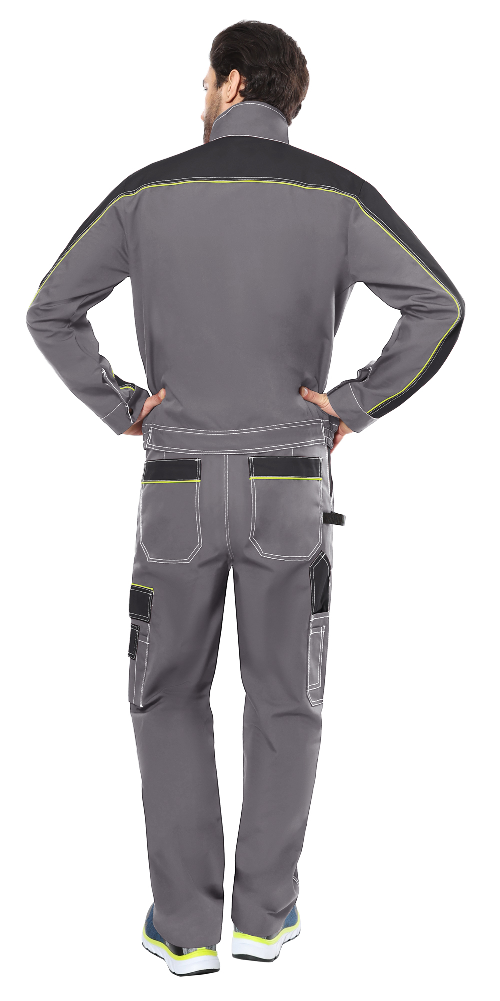 Костюм СИРИУС-АГАТ куртка, полукомбинезон, серый с черным Костюм СИРИУС-АГАТ куртка, полукомбинезон, серый с черным