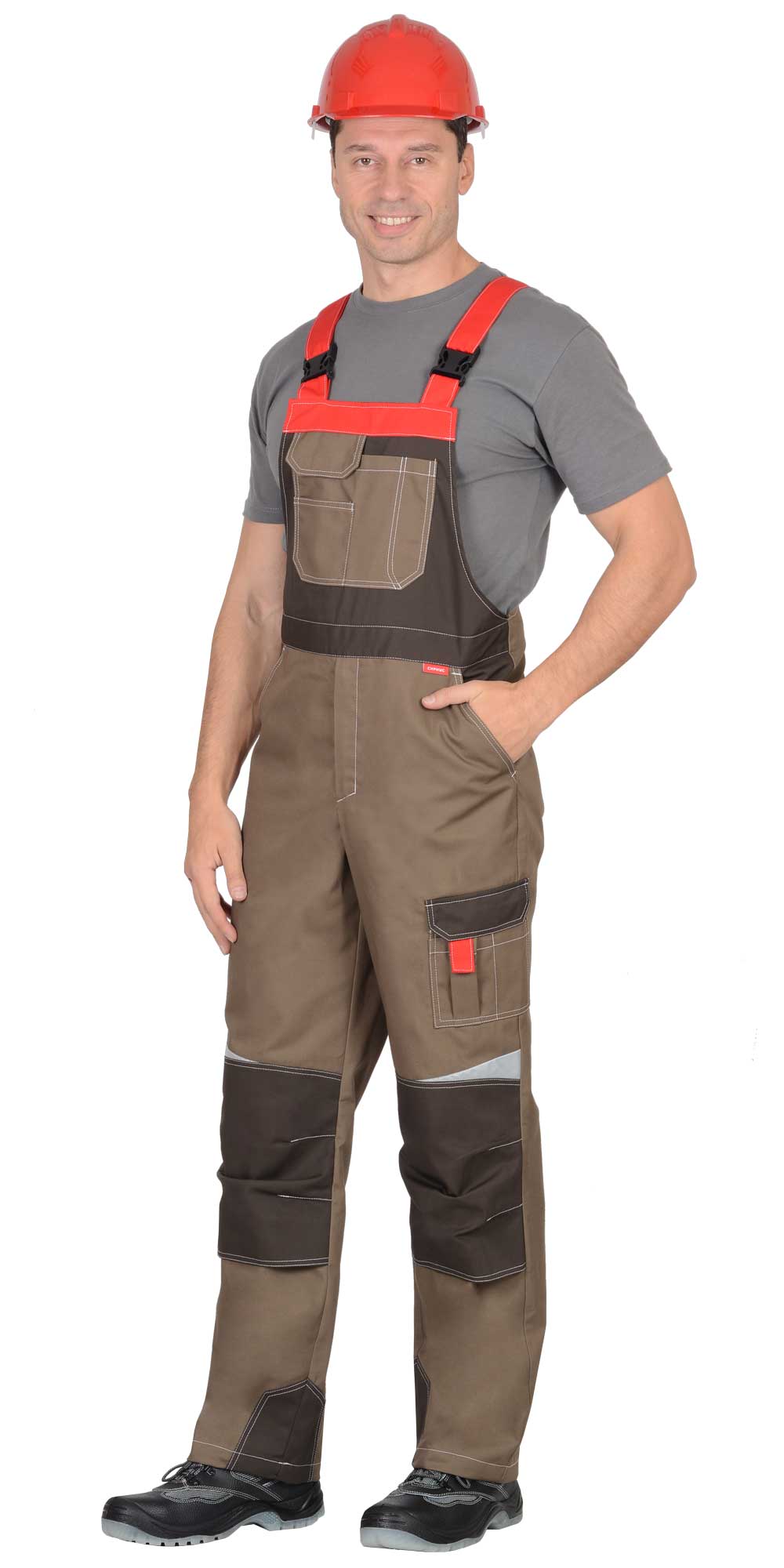 Костюм СИРИУС-ФАВОРИТ-МЕГА куртка, п/к, светло-коричневый с коричневым, красным и СОП Костюм СИРИУС-ФАВОРИТ-МЕГА куртка, п/к, светло-коричневый с коричневым, красным и СОП