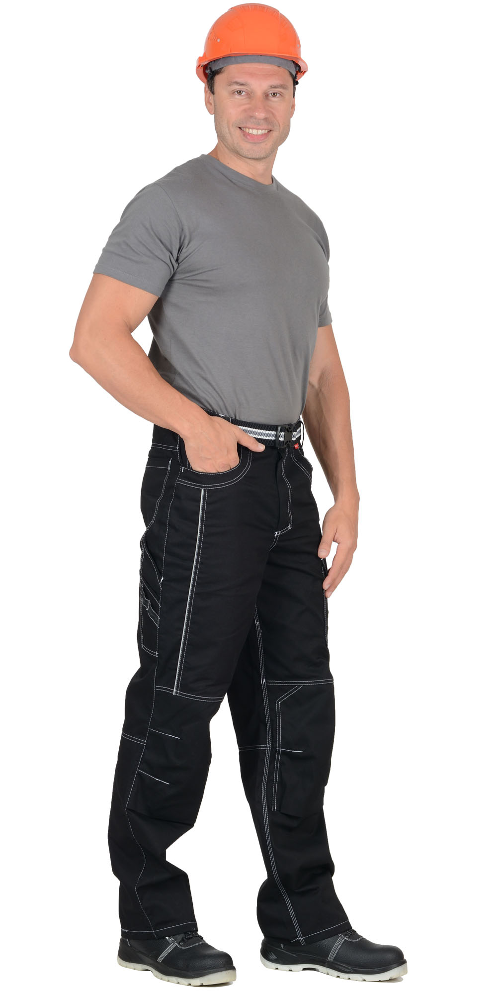 Брюки СИРИУС-ПРЕСТИЖ мужские летние черные, кант СВМ Брюки СИРИУС-ПРЕСТИЖ мужские летние черные, кант СВМ