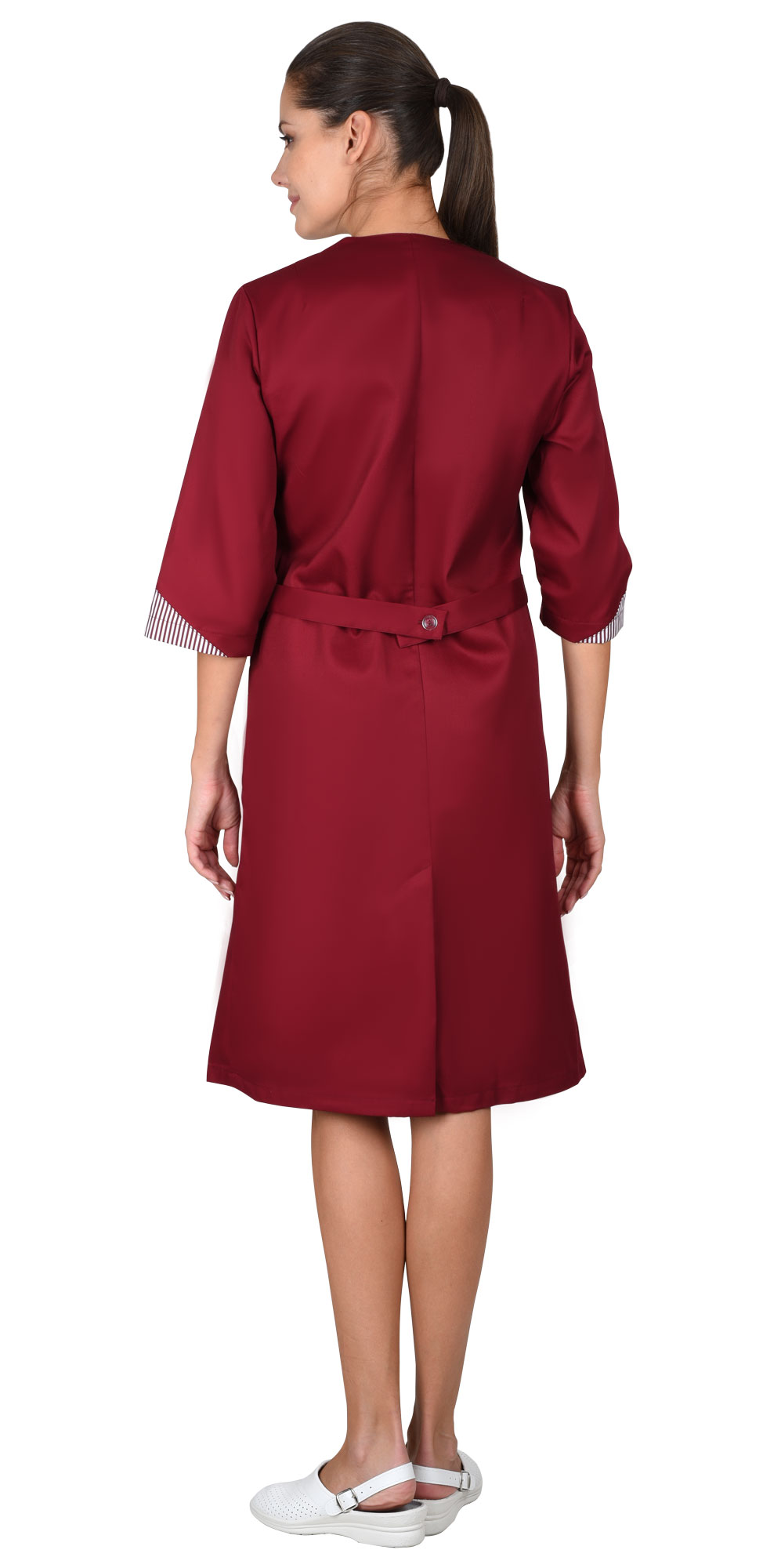 Халат СИРИУС-МАРЛЕН-2 женский бордовый с полоской Халат СИРИУС-МАРЛЕН-2 женский бордовый с полоской