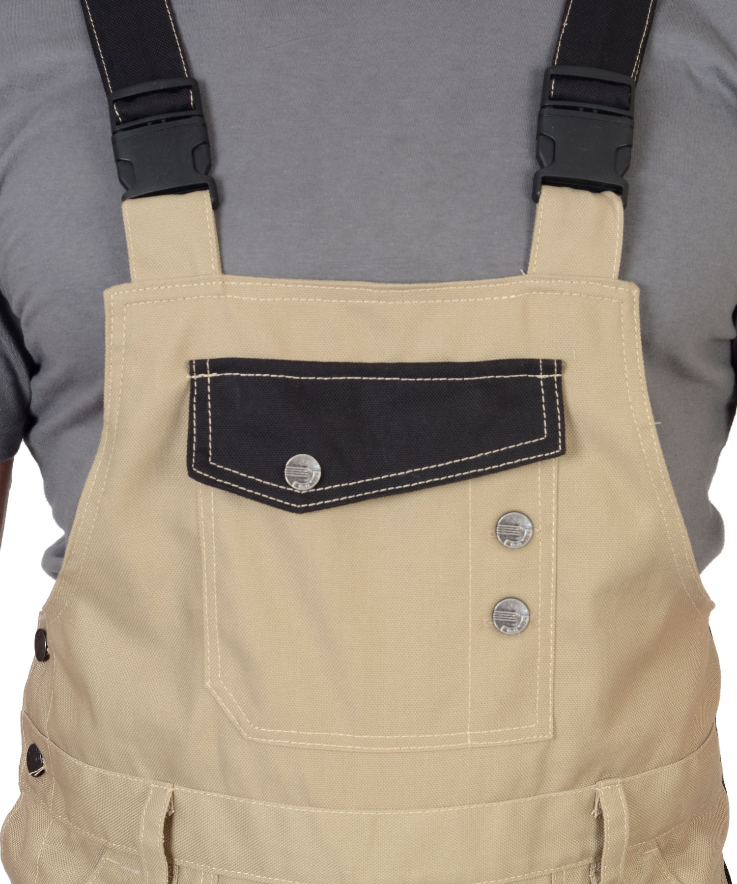 Полукомбинезон СИРИУС-ВЕСТ-ВОРК бежевый с черным пл. 275 г/кв.м Полукомбинезон СИРИУС-ВЕСТ-ВОРК бежевый с черным пл. 275 г/кв.м