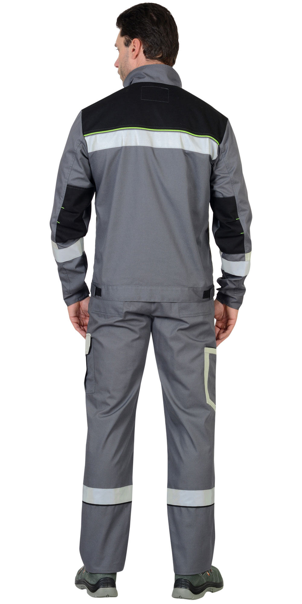 Костюм СИРИУС-БОСТОН куртка, п/к серый с молочным и черным Костюм СИРИУС-БОСТОН куртка, п/к серый с молочным и черным