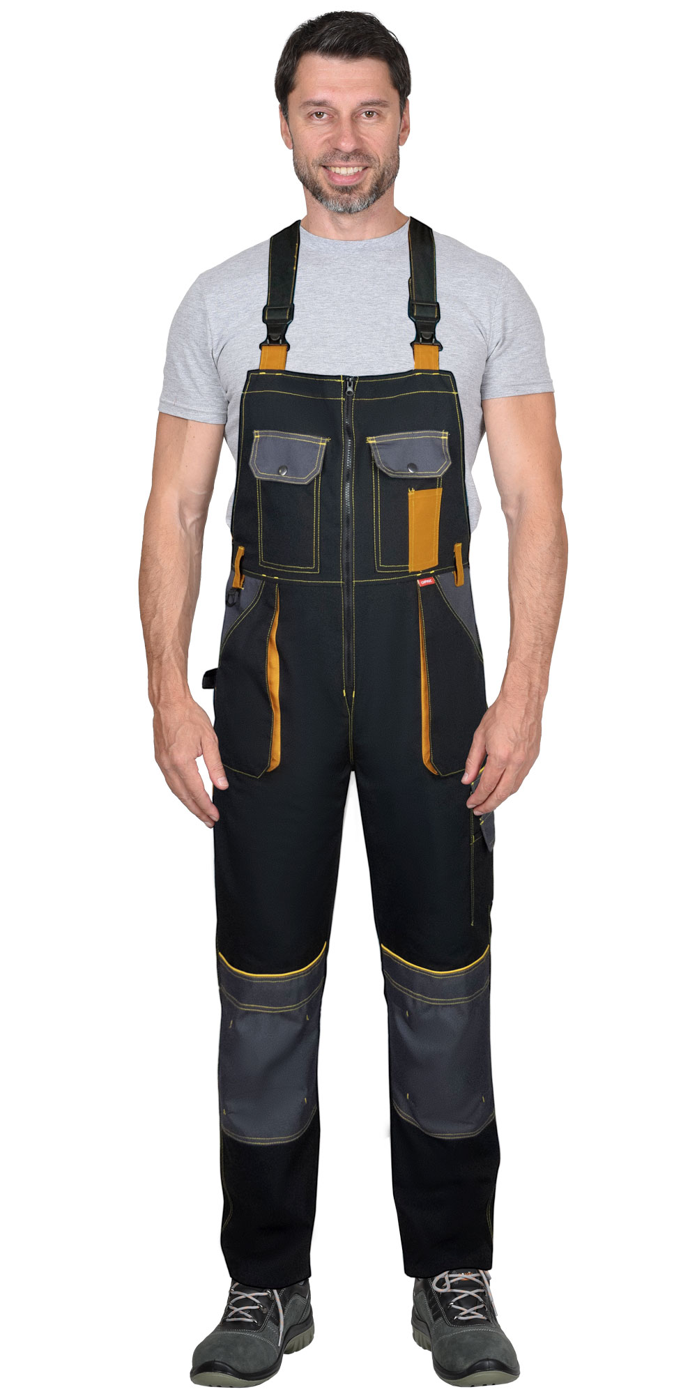 Полукомбинезон СИРИУС-АГАТ черный с темно-серым Полукомбинезон СИРИУС-АГАТ черный с темно-серым