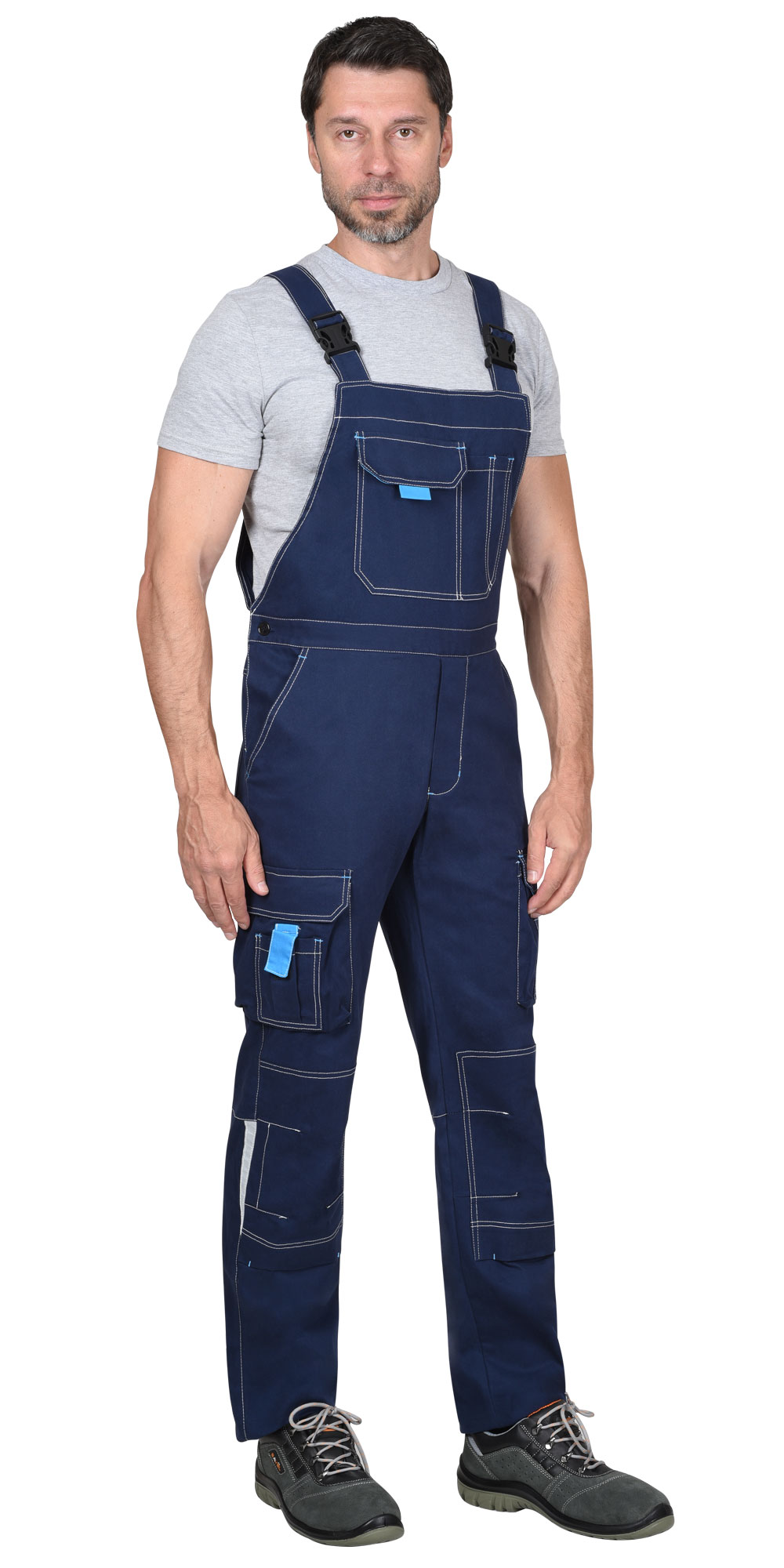 Полукомбинезон СИРИУС-ДЖЕТ синий с голубым тк. мех. стрейч с ВО Полукомбинезон СИРИУС-ДЖЕТ синий с голубым тк. мех. стрейч с ВО