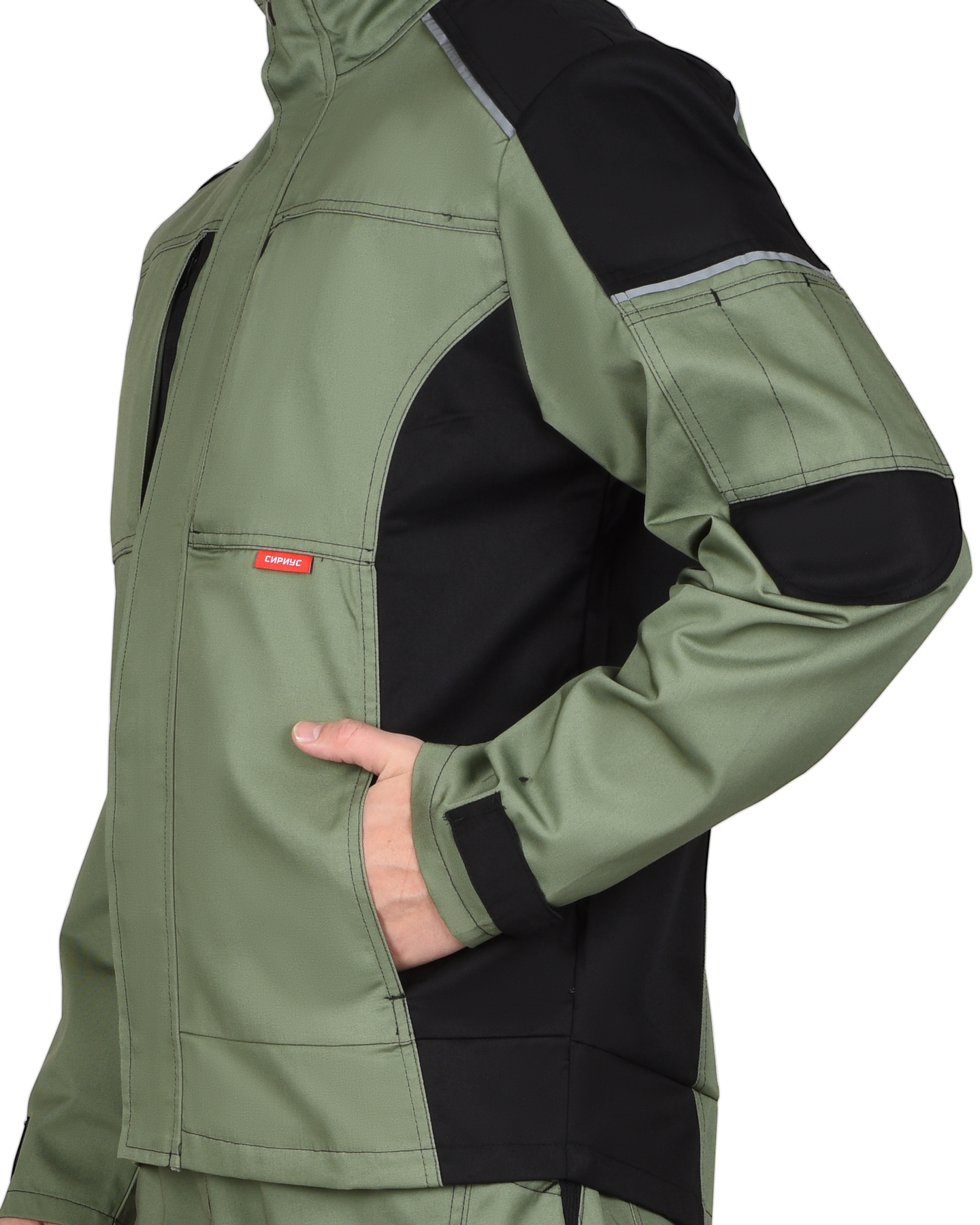 Костюм СИРИУС-ЦИТРИН куртка, брюки, светло-оливковый с черным Костюм СИРИУС-ЦИТРИН куртка, брюки, светло-оливковый с черным