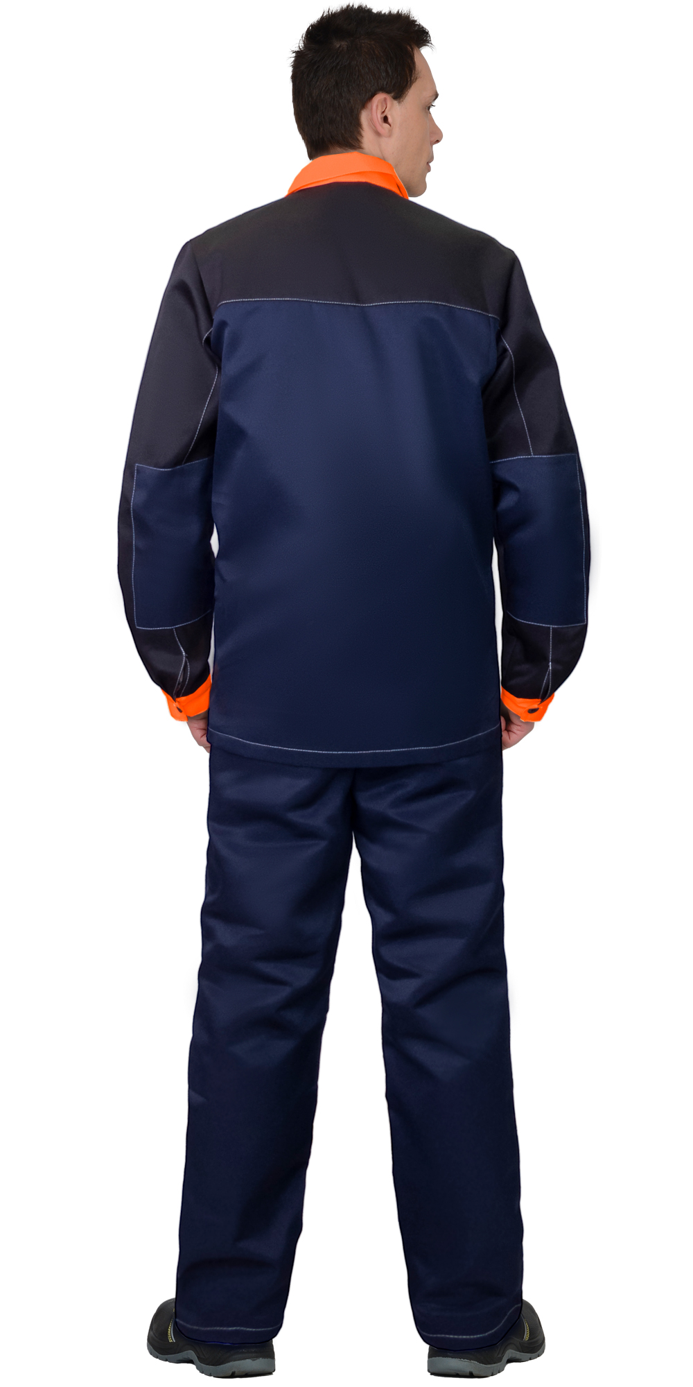 Костюм СИРИУС-АСПЕКТ куртка длин., брюки, синий с черным и оранжевой отделкой Костюм СИРИУС-АСПЕКТ куртка длин., брюки, синий с черным и оранжевой отделкой
