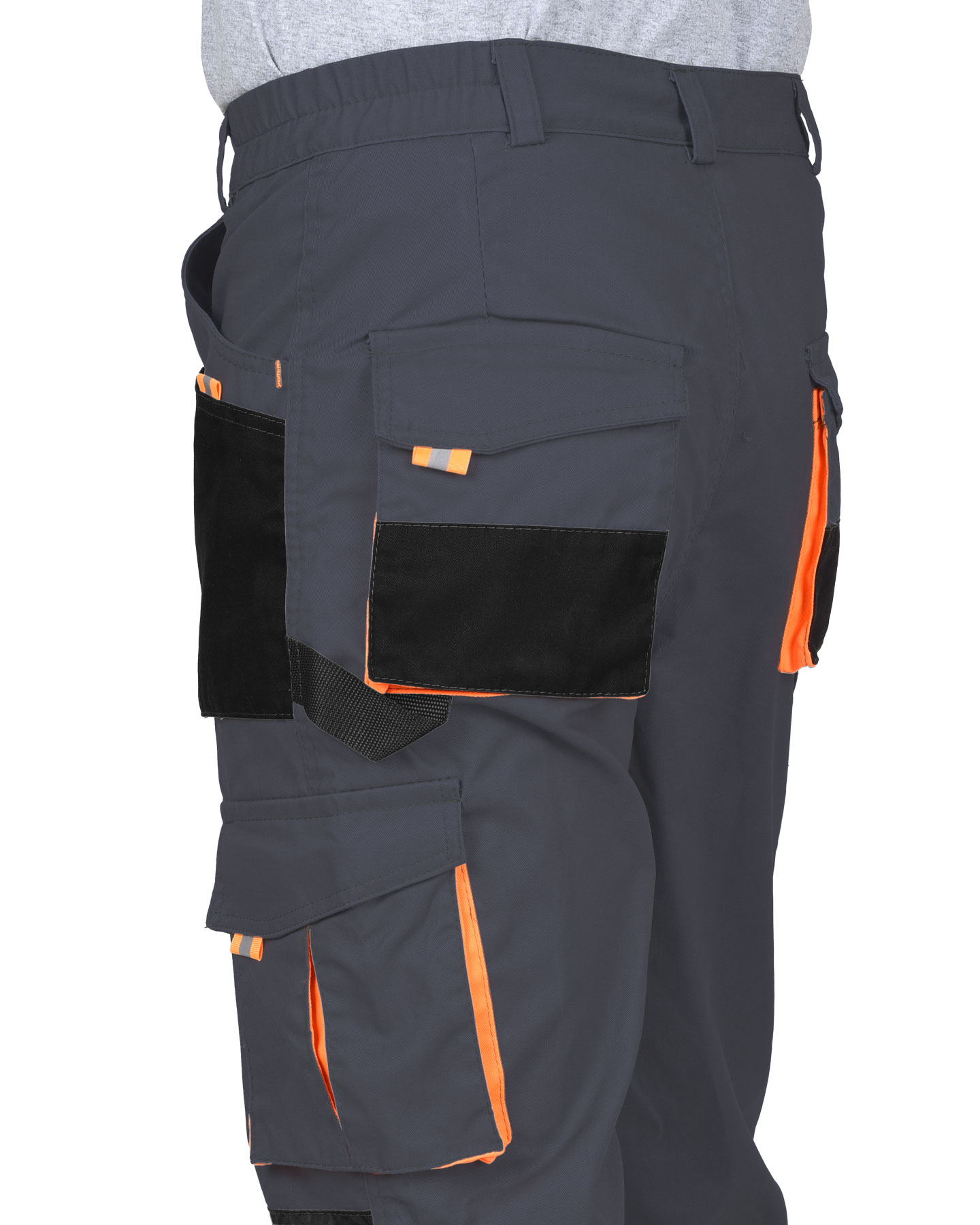 Брюки СИРИУС-МАНХЕТТЕН т.серый с оранж. и черным тк. стрейч пл. 250 г/кв.м Брюки СИРИУС-МАНХЕТТЕН т.серый с оранж. и черным тк. стрейч пл. 250 г/кв.м