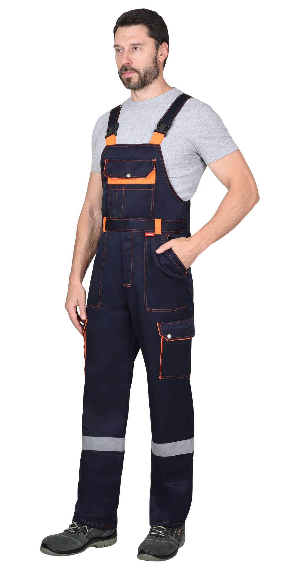 Костюм СИРИУС-ТИТАН куртка, п/к синий с оранжевым и СОП Костюм СИРИУС-ТИТАН куртка, п/к синий с оранжевым и СОП