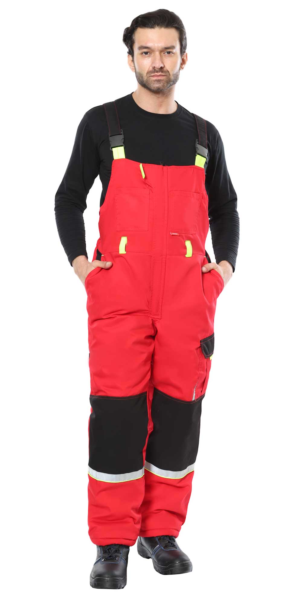 Костюм СИРИУС-СТАН куртка, п/к, красный с черным и лимонной отделкой Костюм СИРИУС-СТАН куртка, п/к, красный с черным и лимонной отделкой