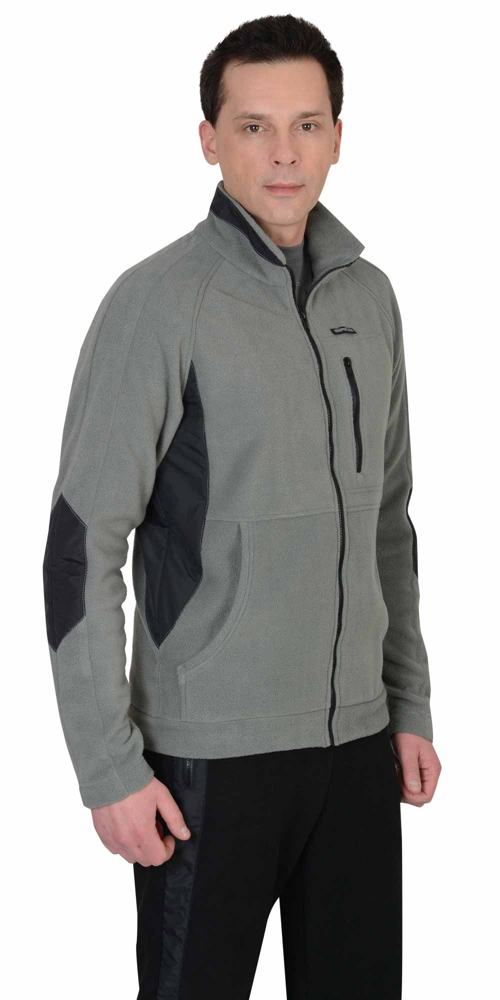 Куртка флисовая СИРИУС-АКТИВ серая отделка черная Куртка флисовая СИРИУС-АКТИВ серая отделка черная