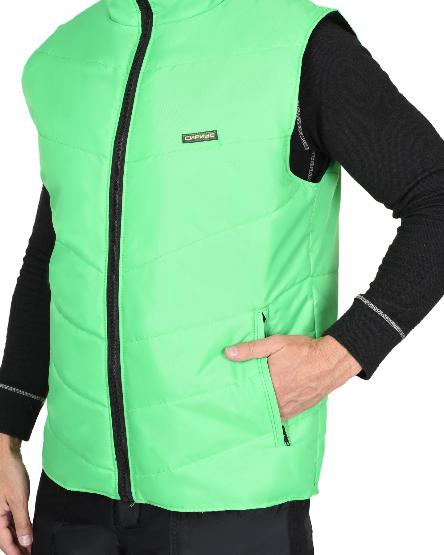 Жилет СИРИУС-АЛЫЙ утепленный салатовый Жилет СИРИУС-АЛЫЙ утепленный салатовый