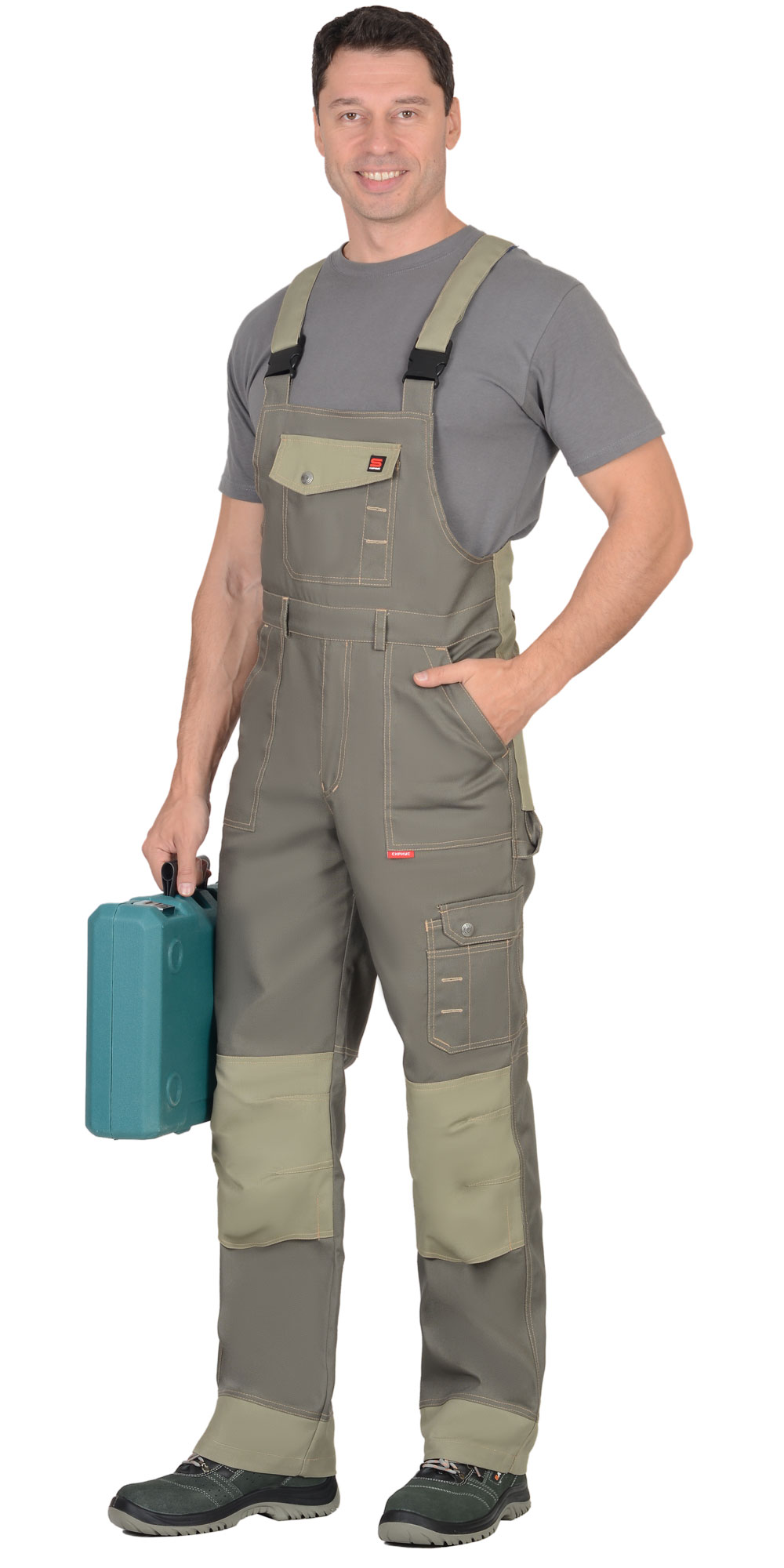 Костюм СИРИУС-ВЕСТ-ВОРК куртка дл, п/к т.оливковый со св.оливковым пл. 275 г/кв.м Костюм СИРИУС-ВЕСТ-ВОРК куртка дл, п/к т.оливковый со св.оливковым пл. 275 г/кв.м