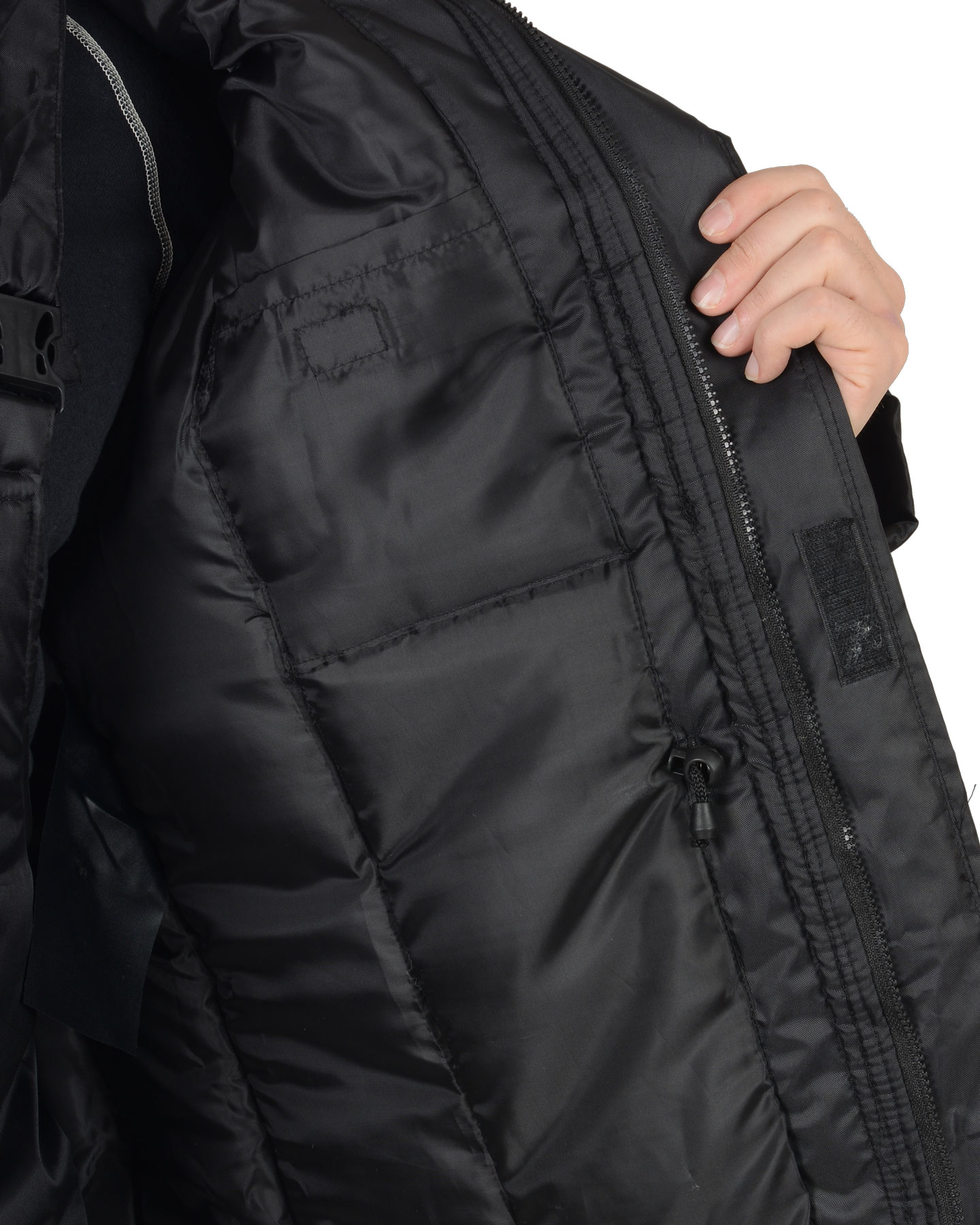 Костюм СИРИУС-БЕЗОПАСНОСТЬ куртка, п/к черный Костюм СИРИУС-БЕЗОПАСНОСТЬ куртка, п/к черный