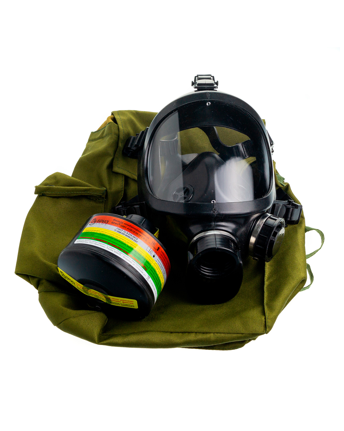 Противогаз промышленный Бриз-3301 (ППФ) А1В1Е1К1Р1 R D с маской ППМ Противогаз промышленный Бриз-3301 (ППФ) А1В1Е1К1Р1 R D с маской ППМ